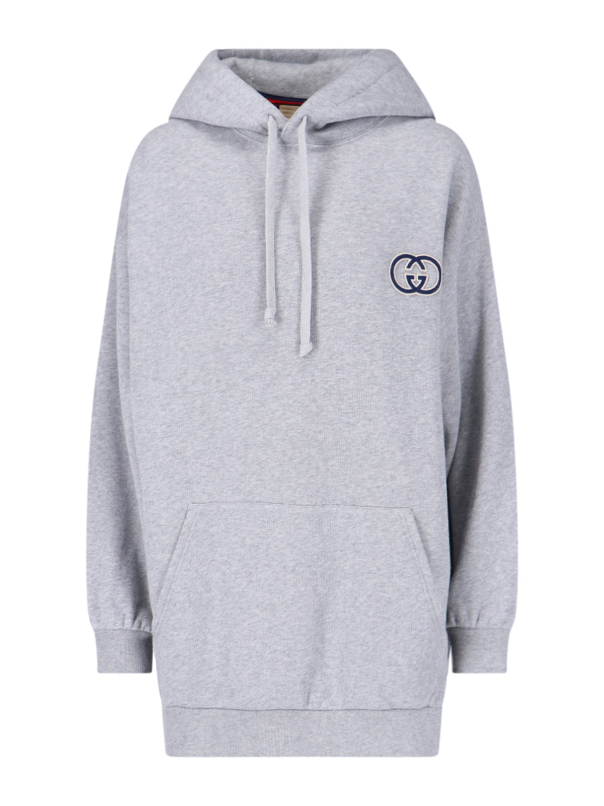 Shop Gucci Oversize Hoodie In Gray