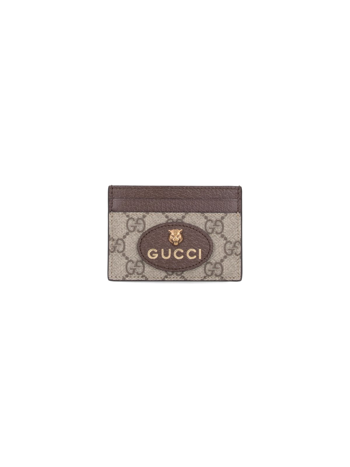 Gucci - "neo Vintage Gg Supreme" Card Holder In Brown
