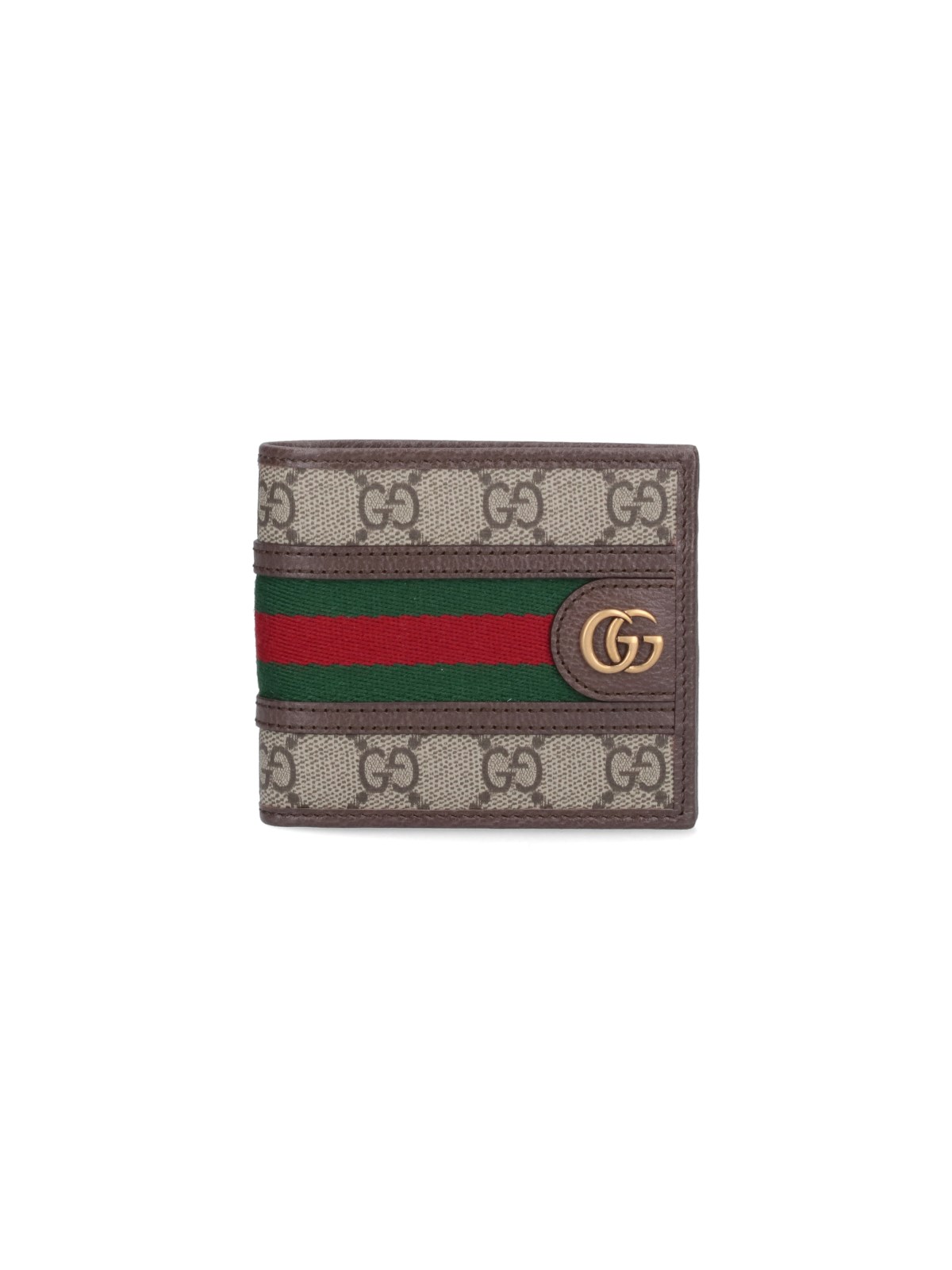 Shop Gucci 'ophidia Gg' Wallet In Brown