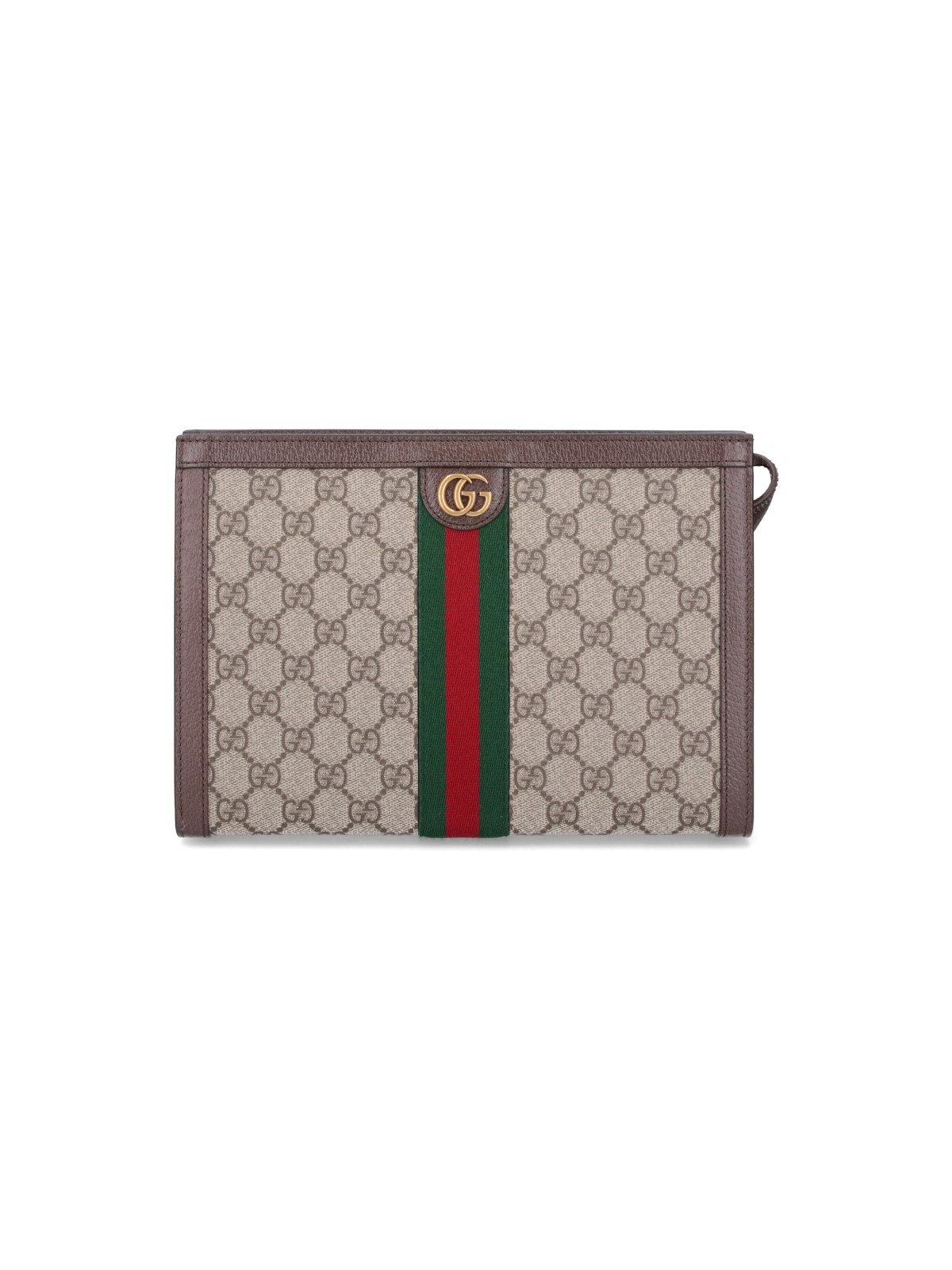 Gucci "ophidia" Pouch In Brown