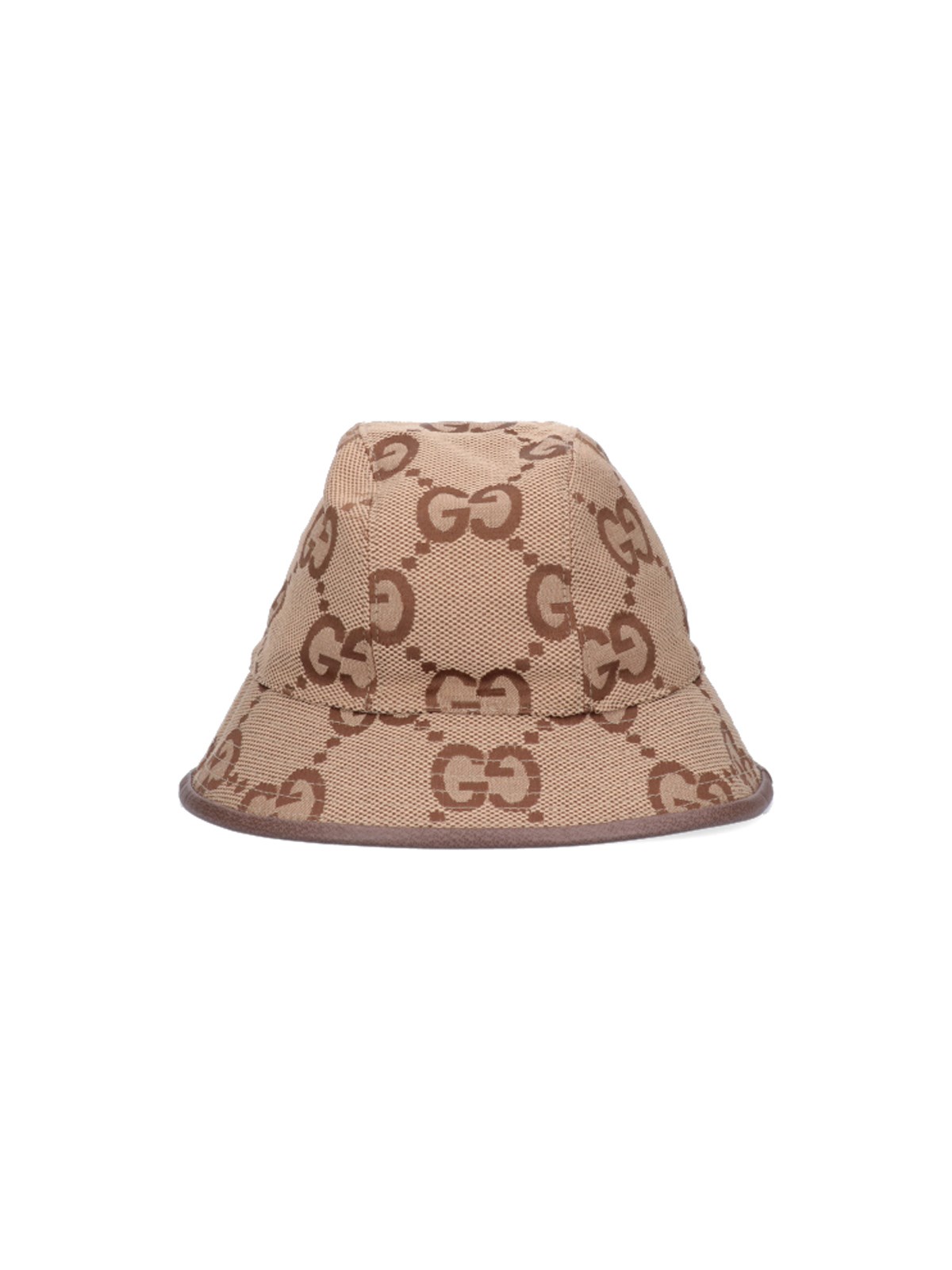 Gucci 'jumbo Gg' Bucket Hat In Beige