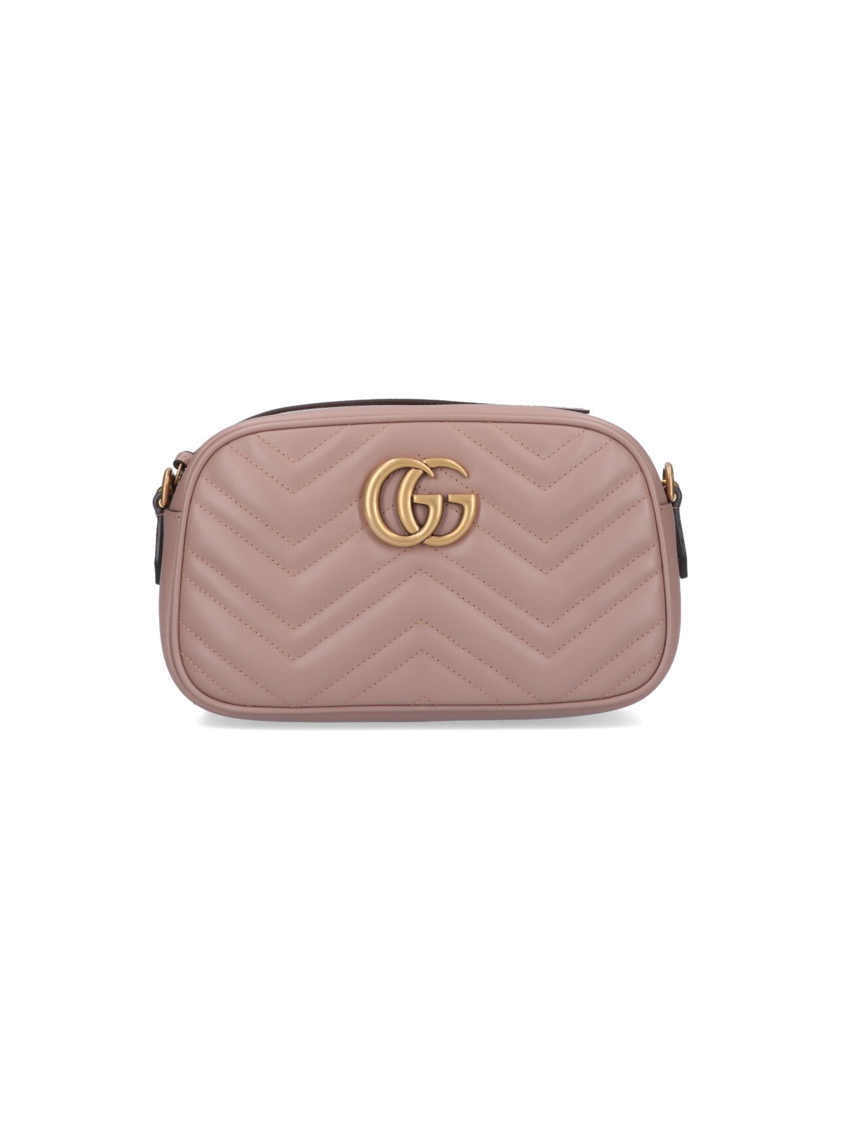 Gucci 'gg Marmont' Small Shoulder Bag In Pink