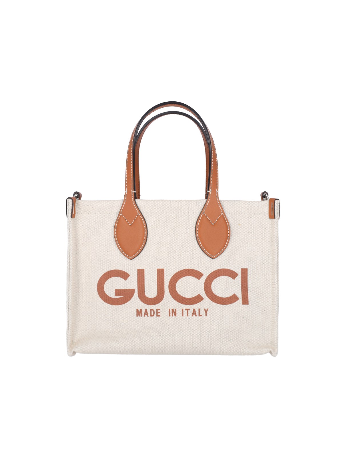 Shop Gucci Mini Logo Tote Bag In White