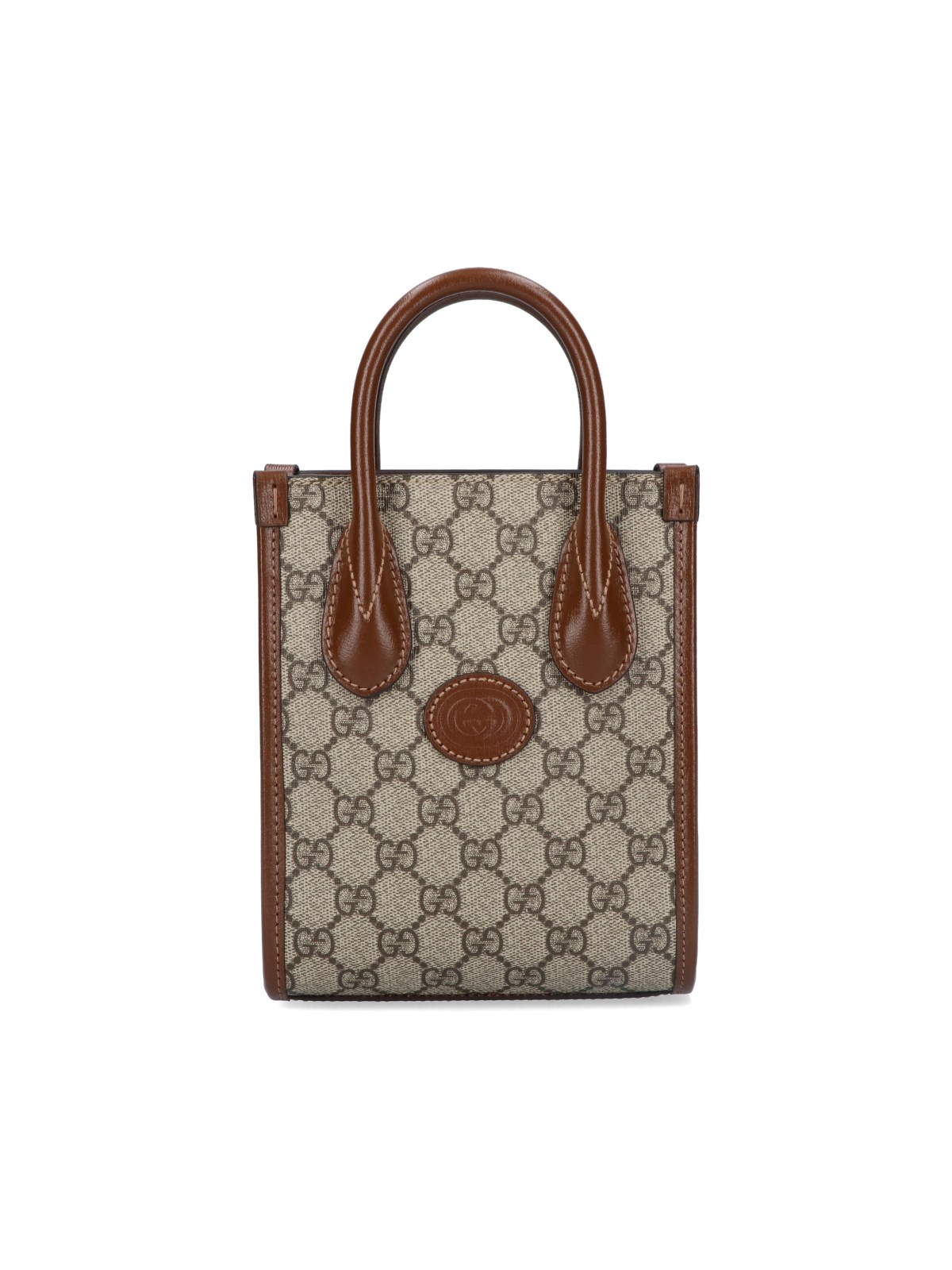 Gucci 'gg' Mini Tote Bag In Brown
