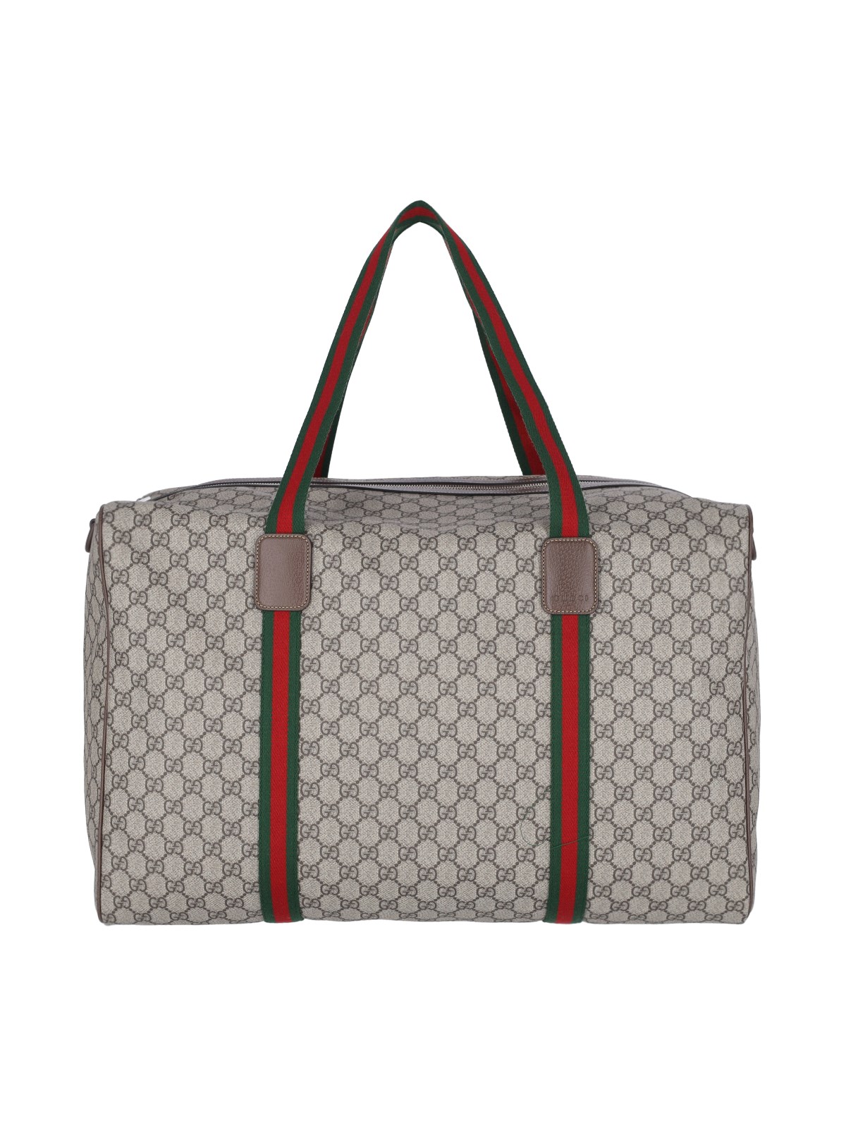 Gucci Maxi Travel Bag "web" In Beige