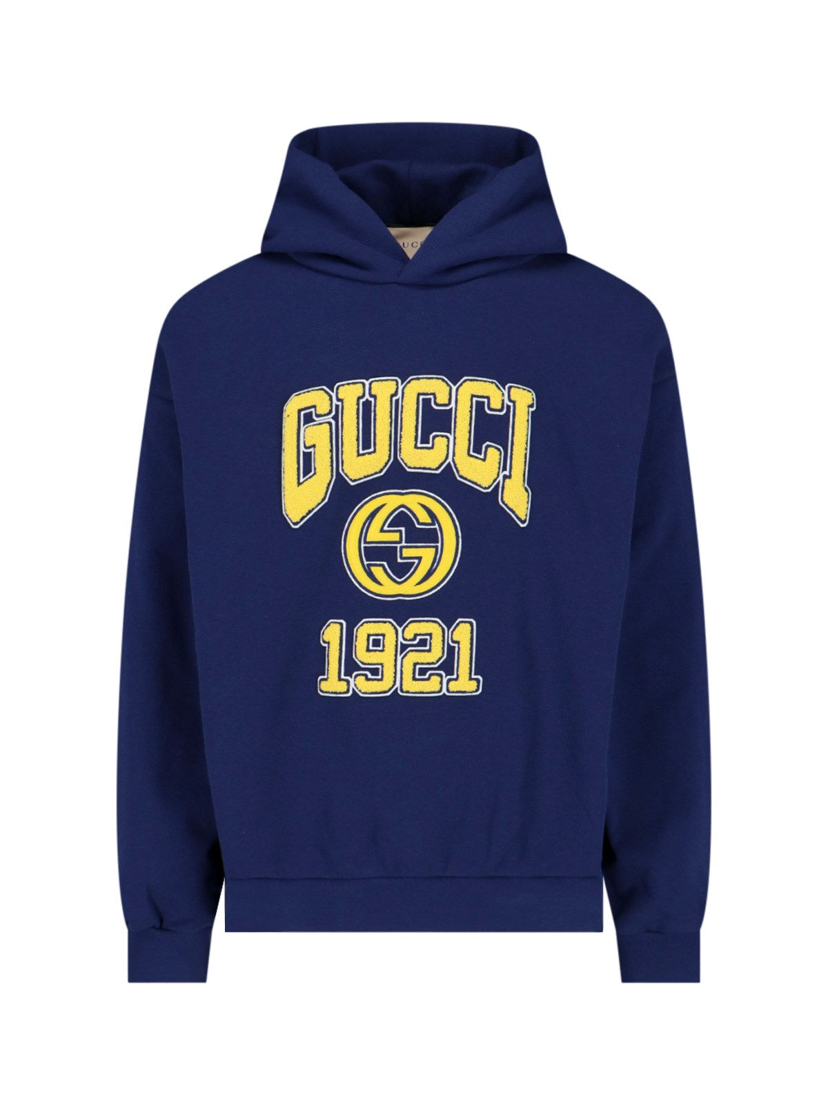 Shop Gucci Logo Hoodie In Blue