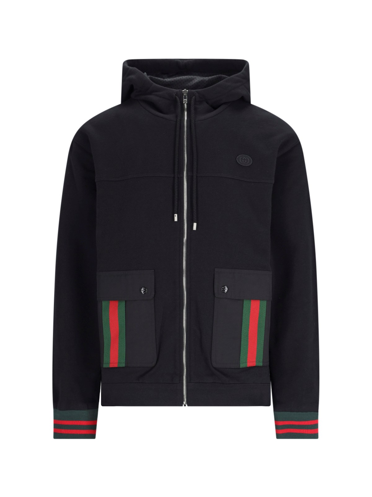Gucci Web Detail Jacket In Black  