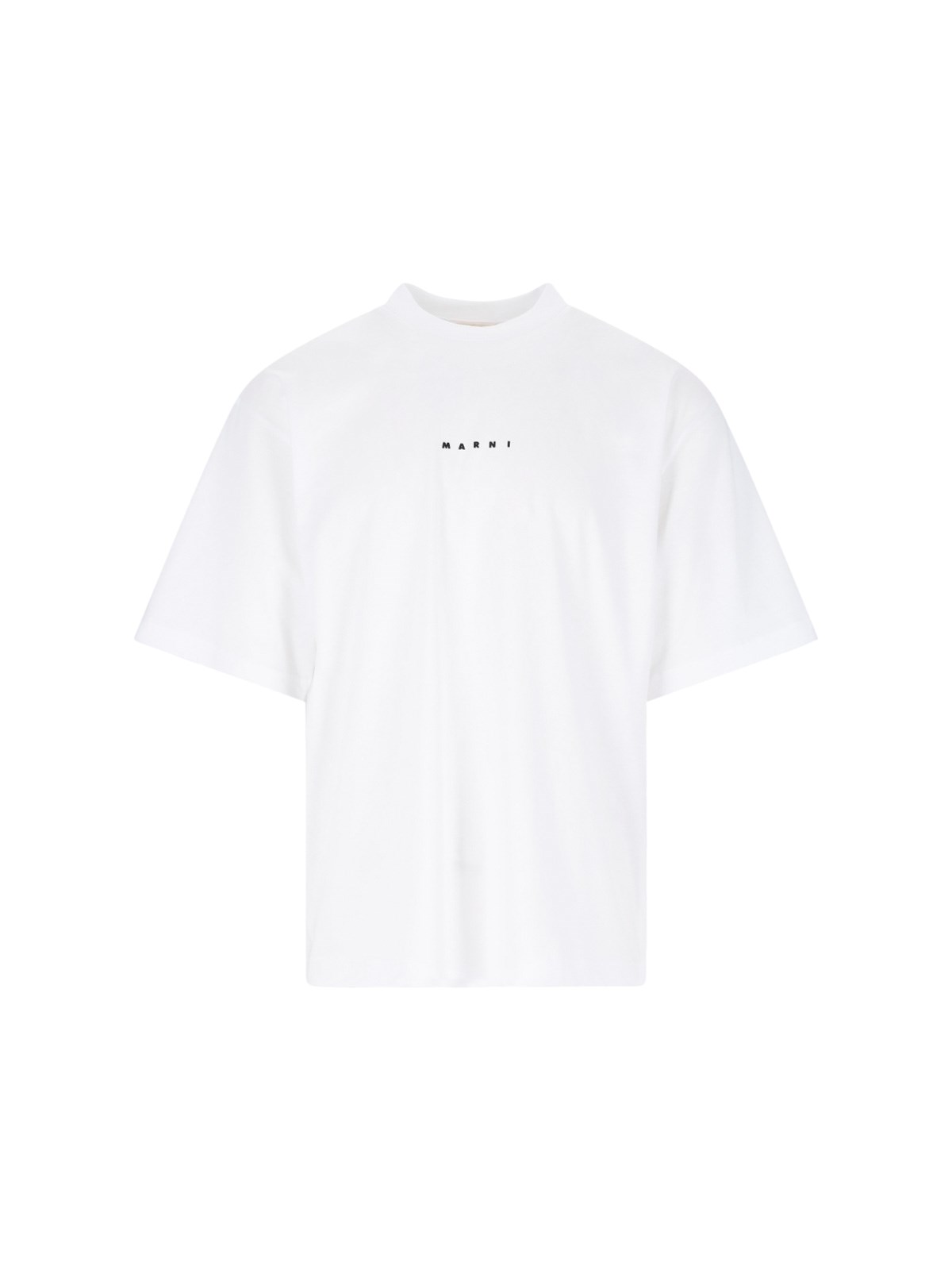 Shop Marni Logo T-shirt In White