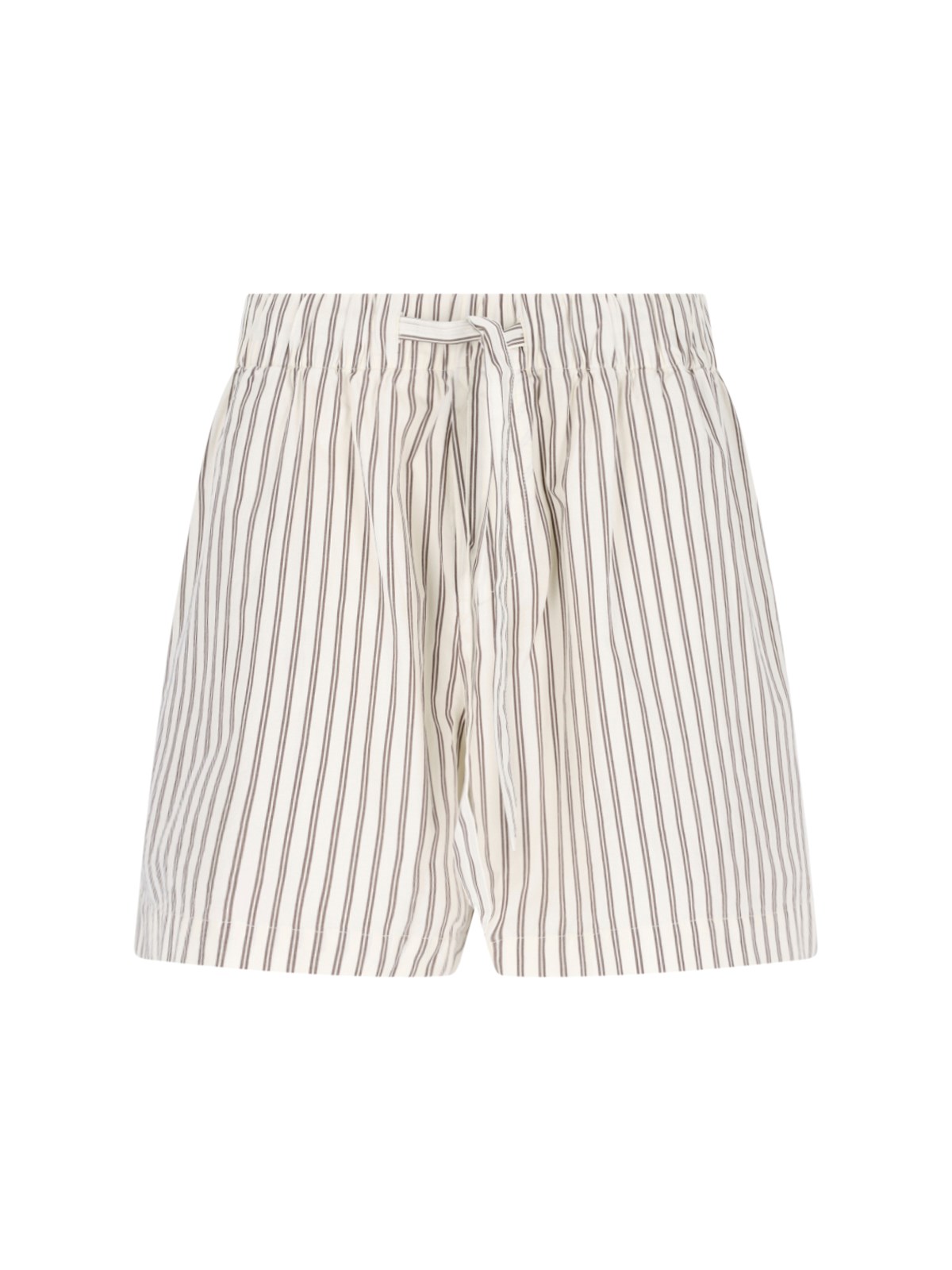 Off-White & Brown Drawstring Pyjama Shorts