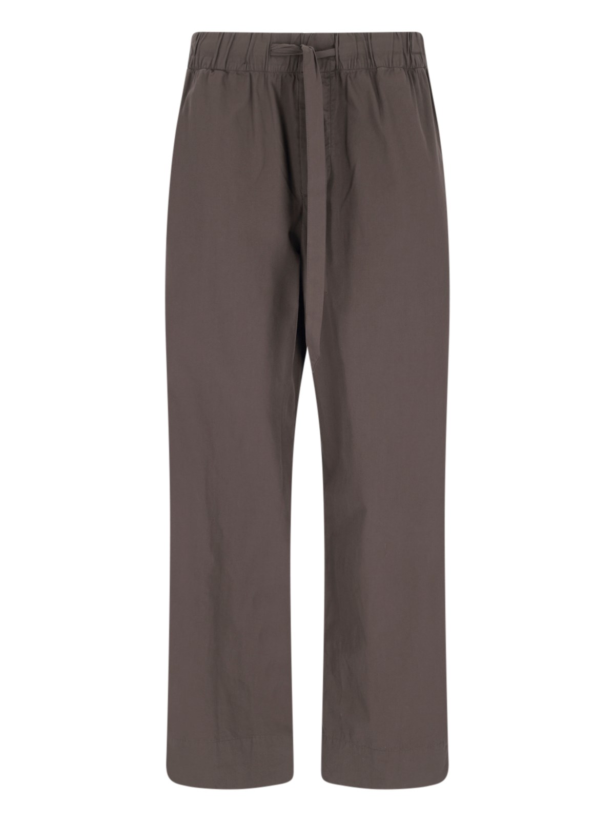 Tekla Brown Organic Cotton Pyjama Trousers In Brown