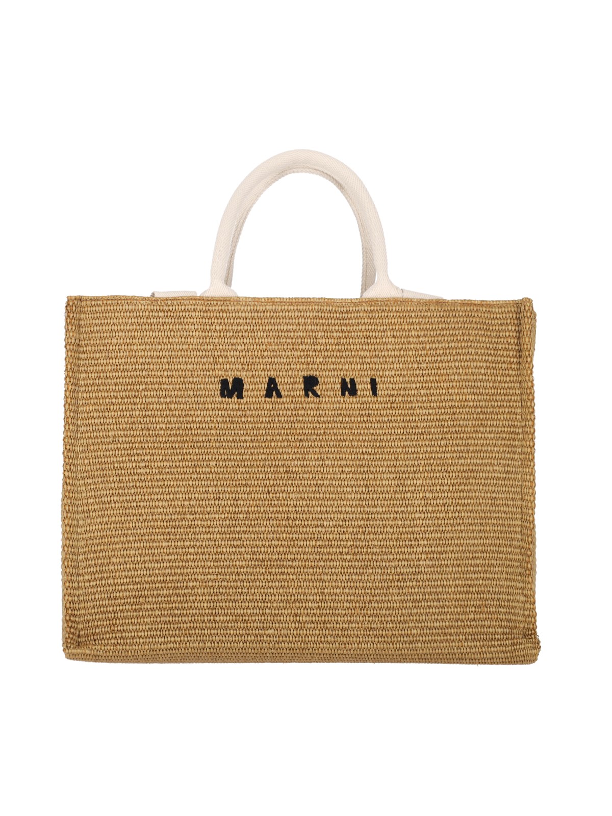 Shop Marni Logo Tote Bag In Brown