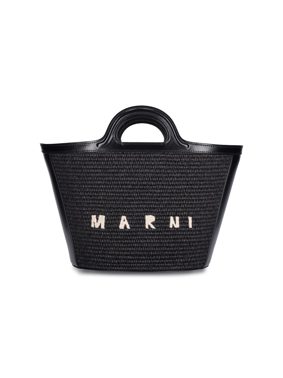 Shop Marni "tropicalia" Small Tote Bag In Black  