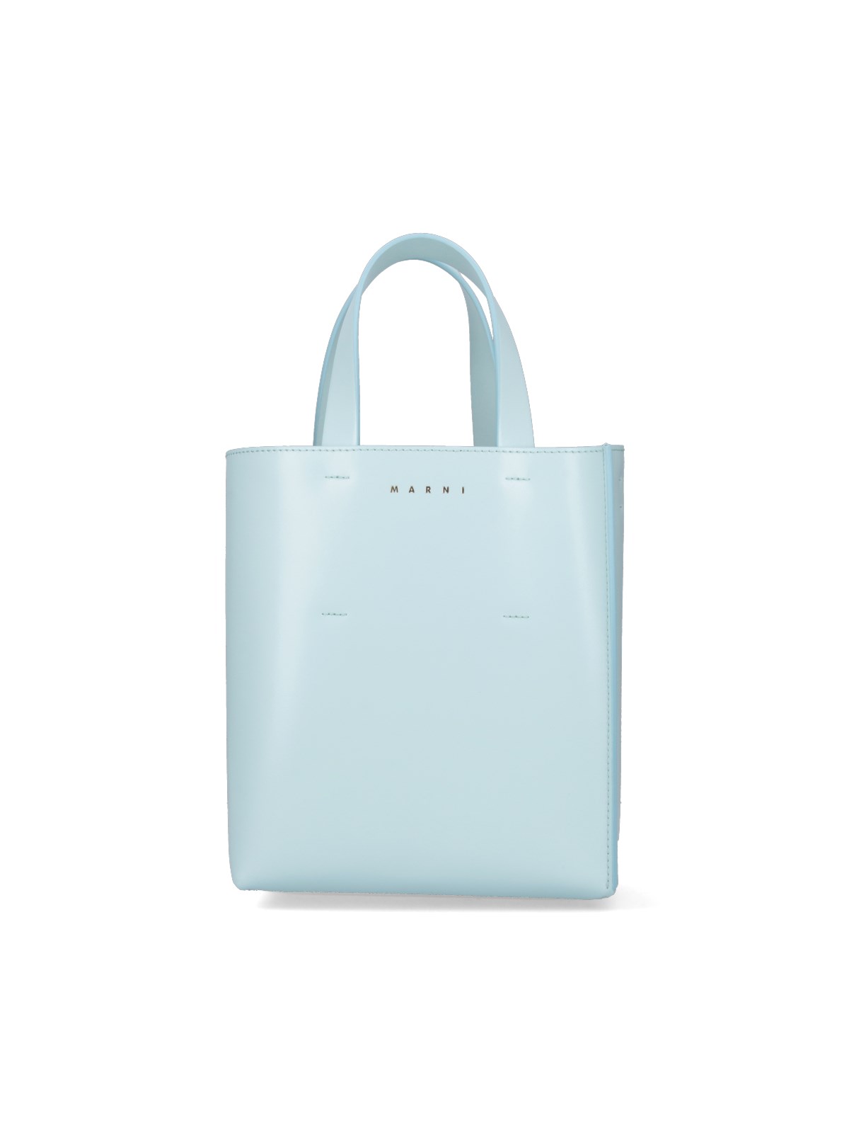 Shop Marni 'museo' Mini Tote Bag In Light Blue