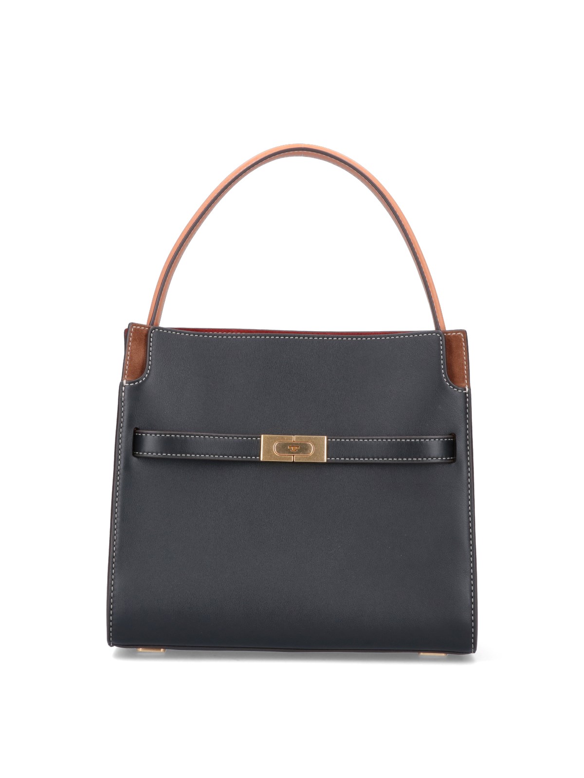 Shop Tory Burch 'small Double Lee Radziwill' Bag In Black  