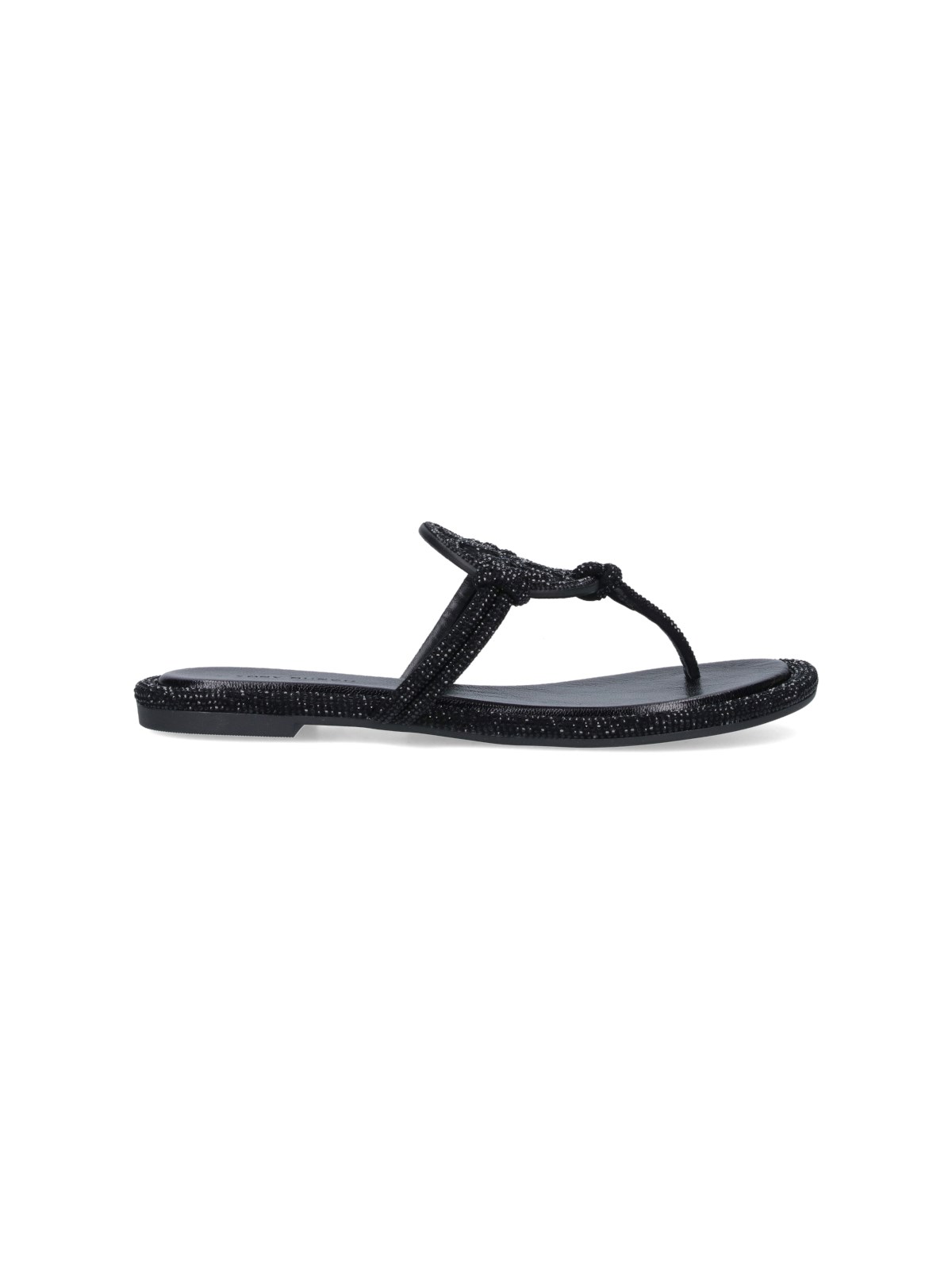 Shop Tory Burch 'miller' Thong Sandals In Black  