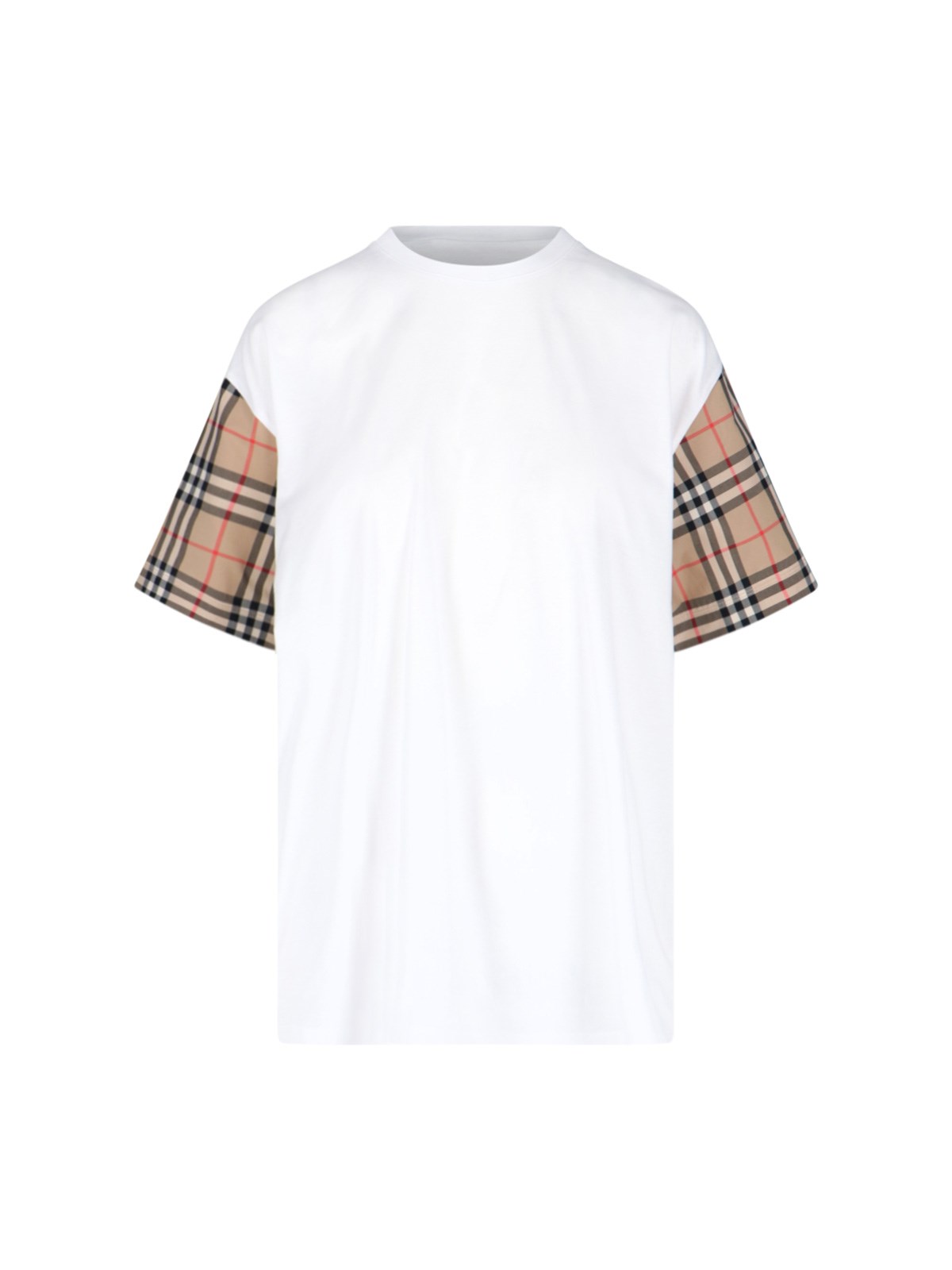 Shop Burberry 'vintage Check' Sleeved T-shirt In White
