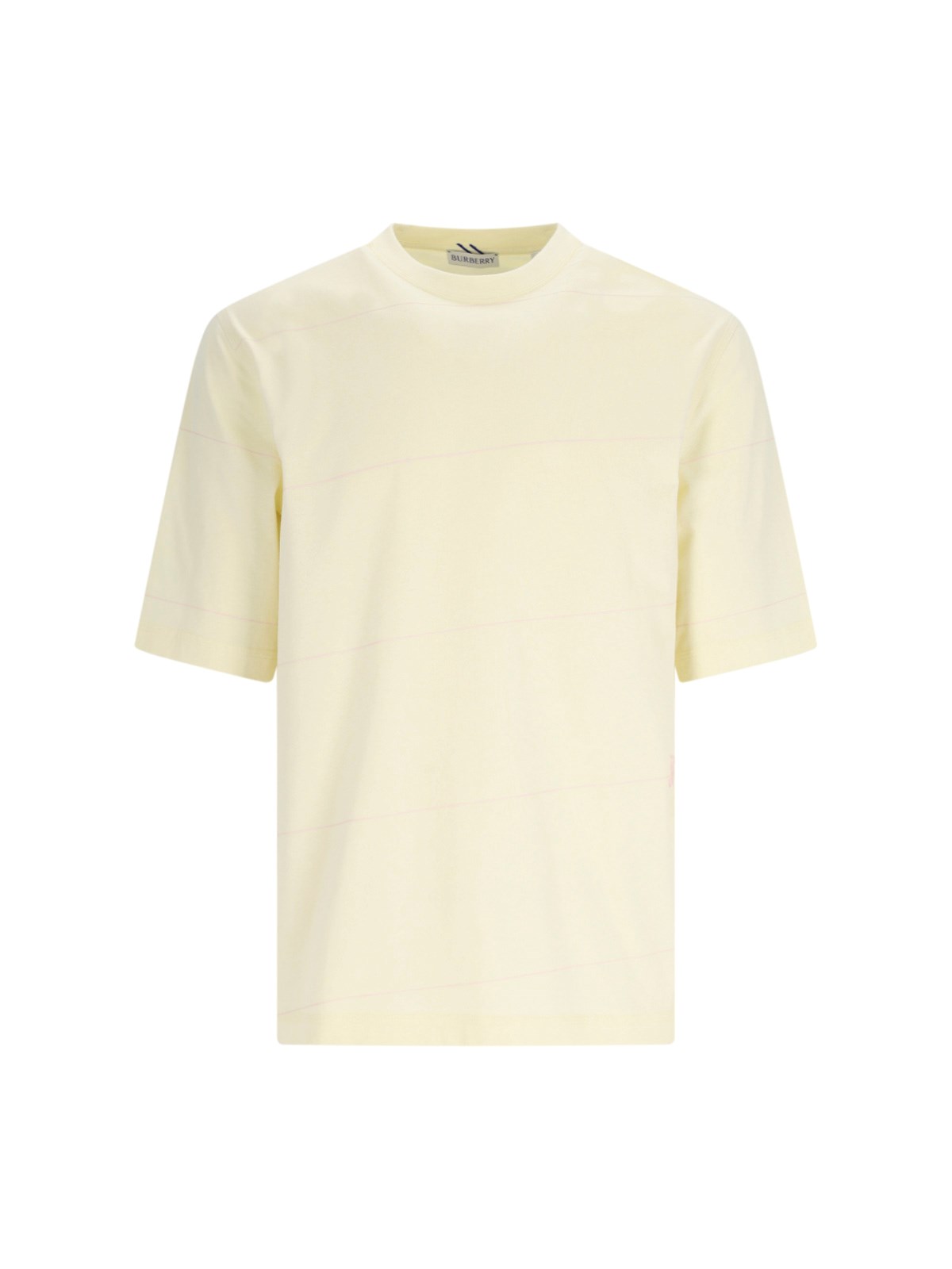 Burberry Stripe T-shirt In Yellow