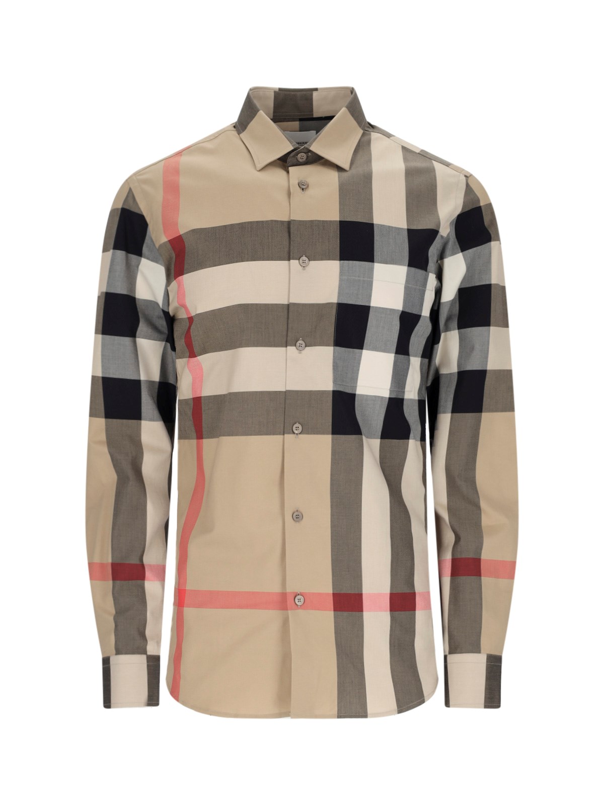 Burberry 'check' Shirt In Beige