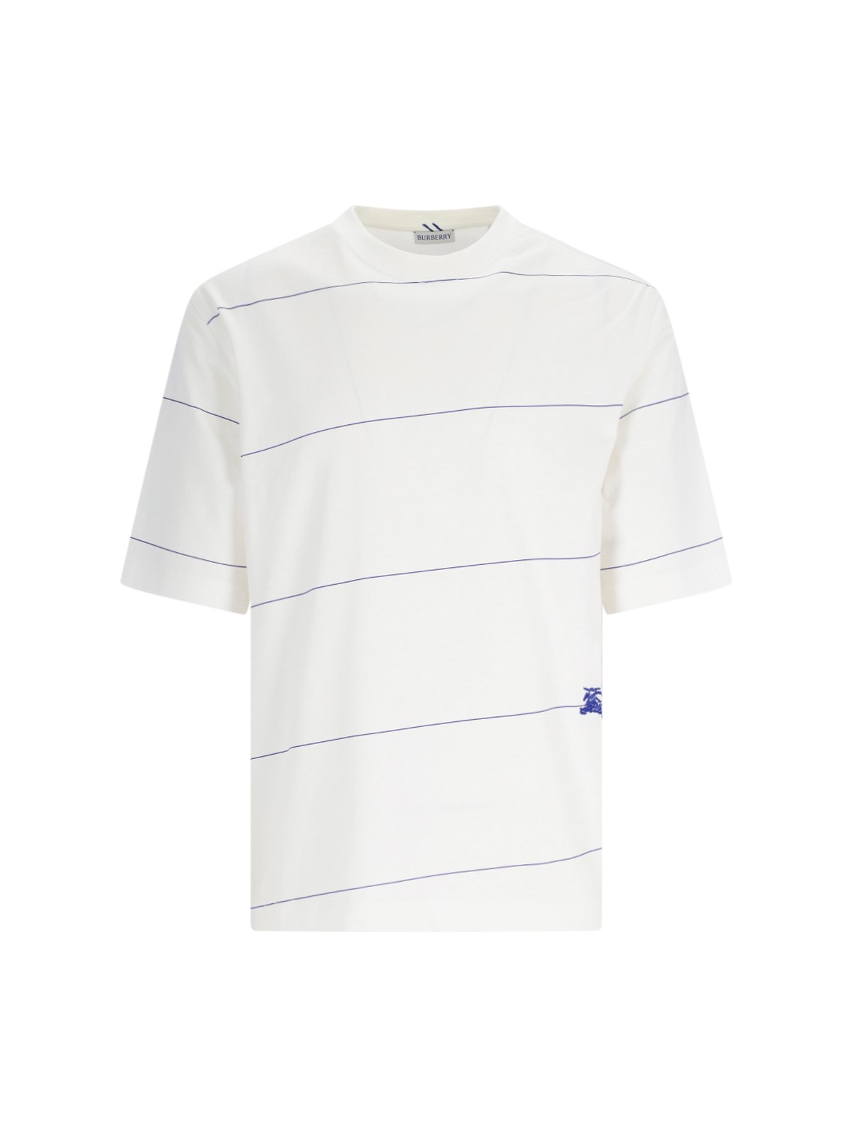 Shop Burberry Stripe T-shirt In White