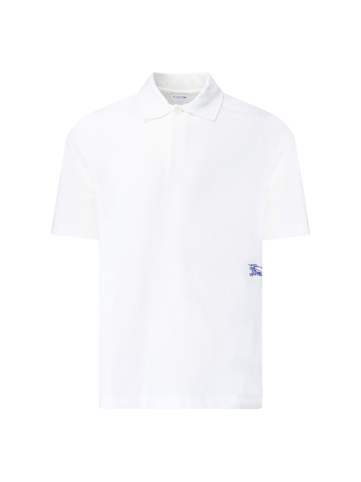 Shop Burberry Logo Polo Shirt In White
