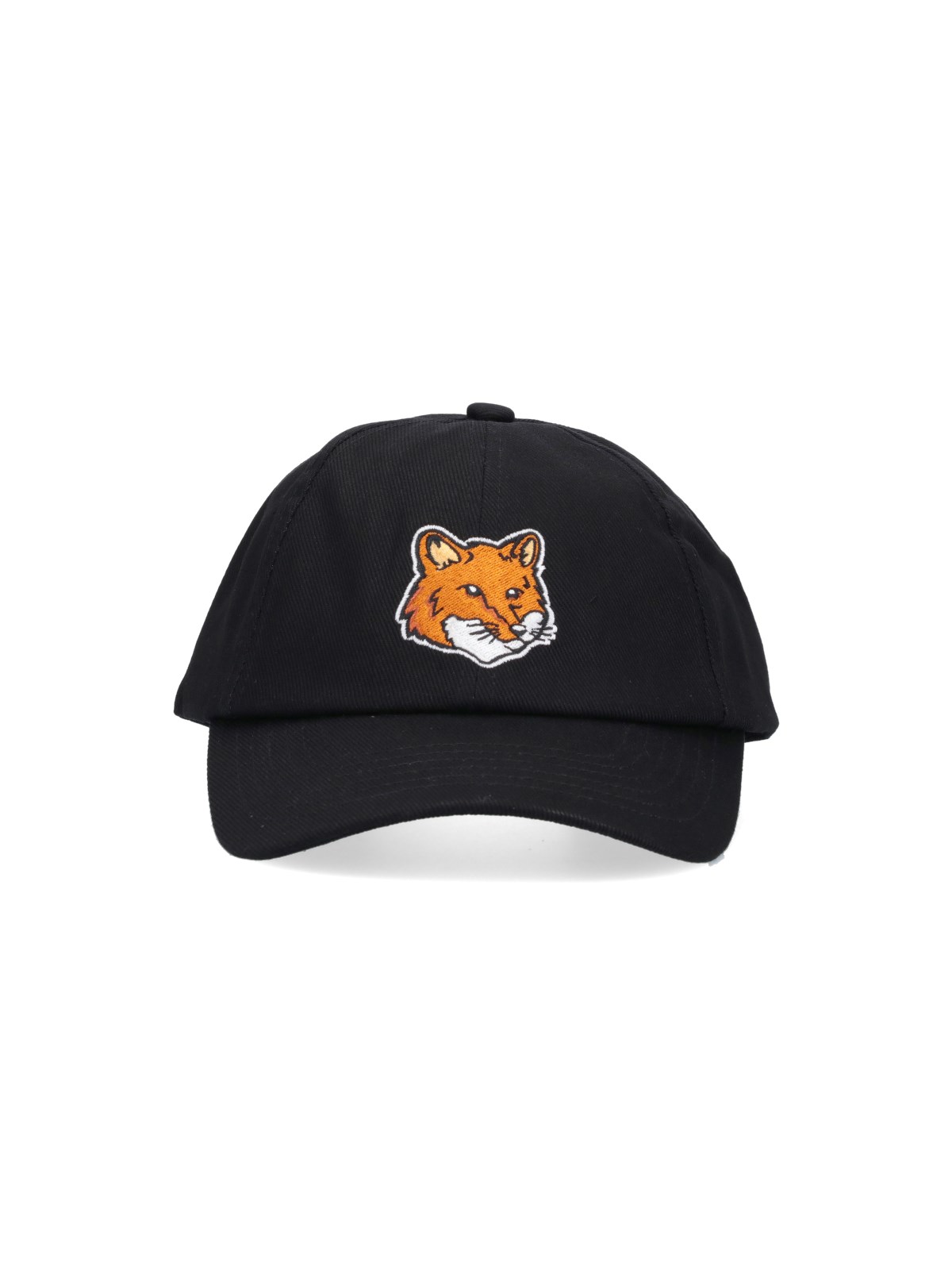 Maison Kitsuné 'fox' Baseball Cap In Black  