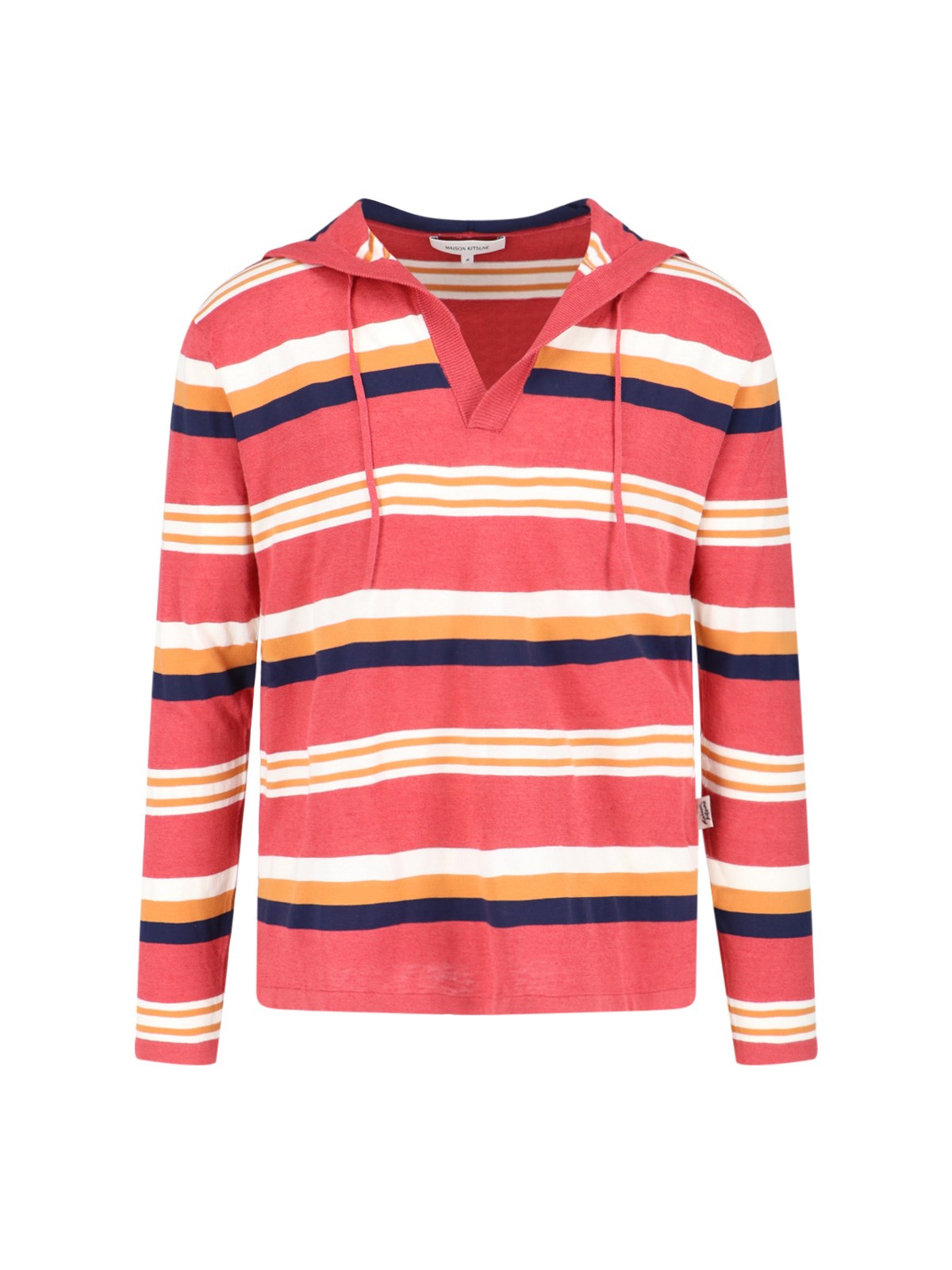 Shop Maison Kitsuné Striped Sweatshirt In Multi