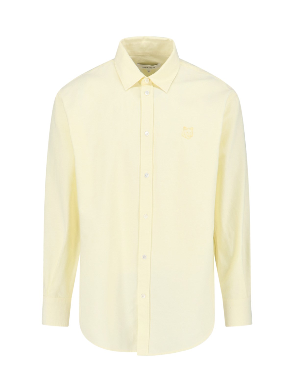 Shop Maison Kitsuné 'contour Fox Head' Shirt In White