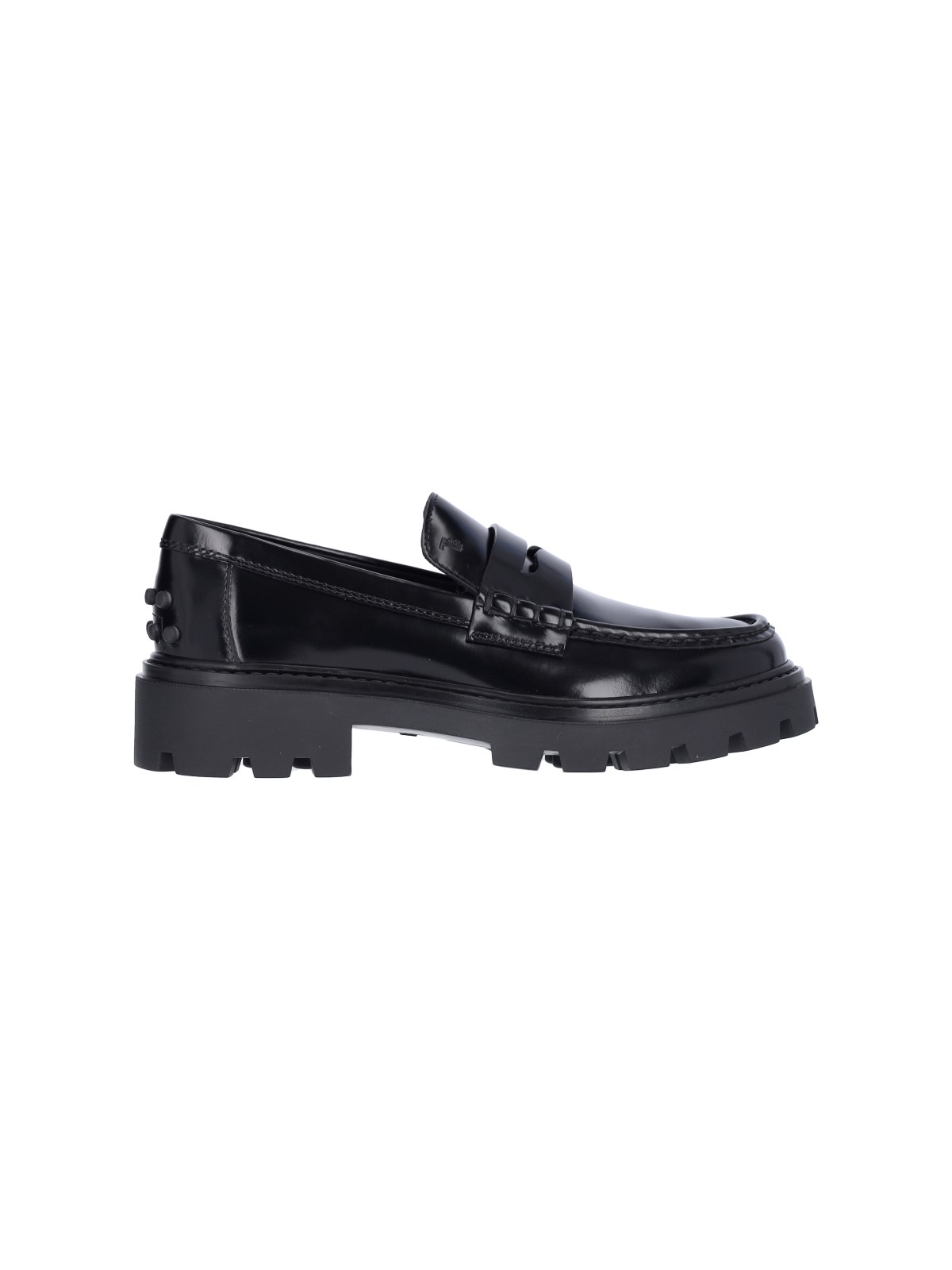 Shop Tod's Leather Loafers In Black  