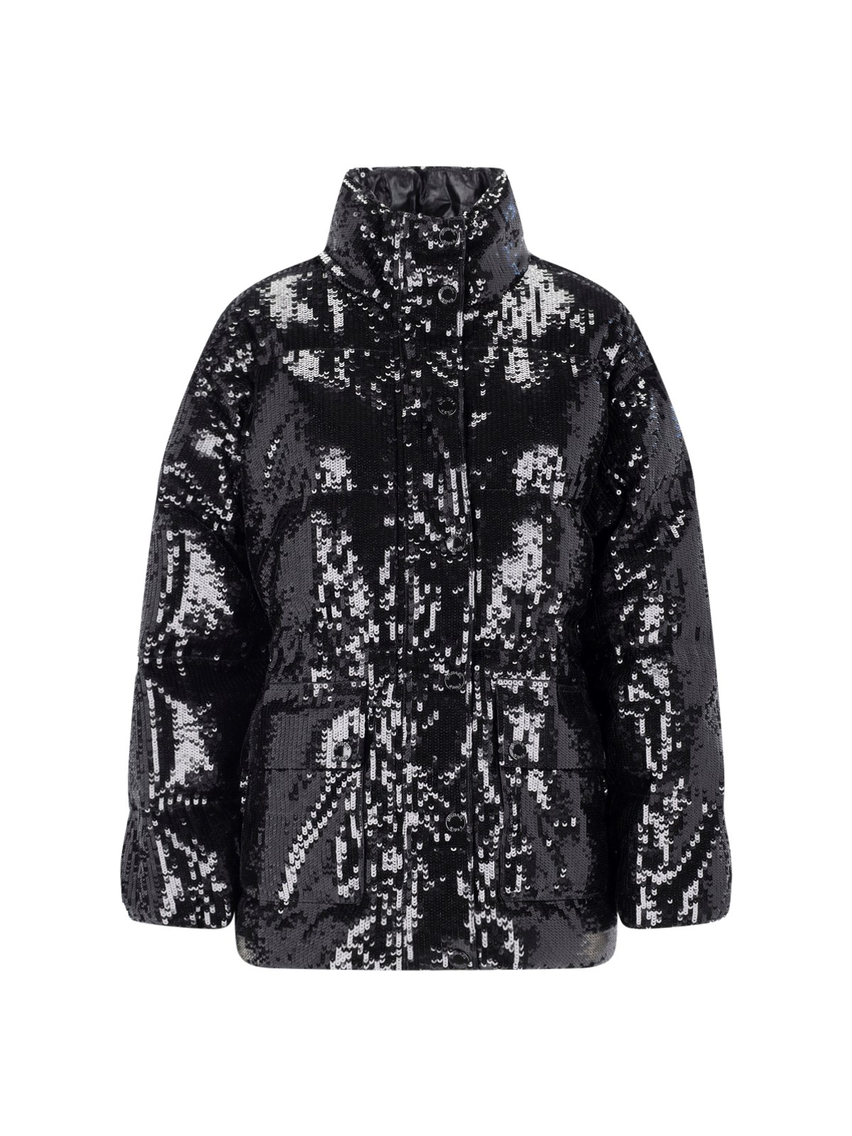 Shop Michael Kors Waxed Crop Puffer Jacket In Black  