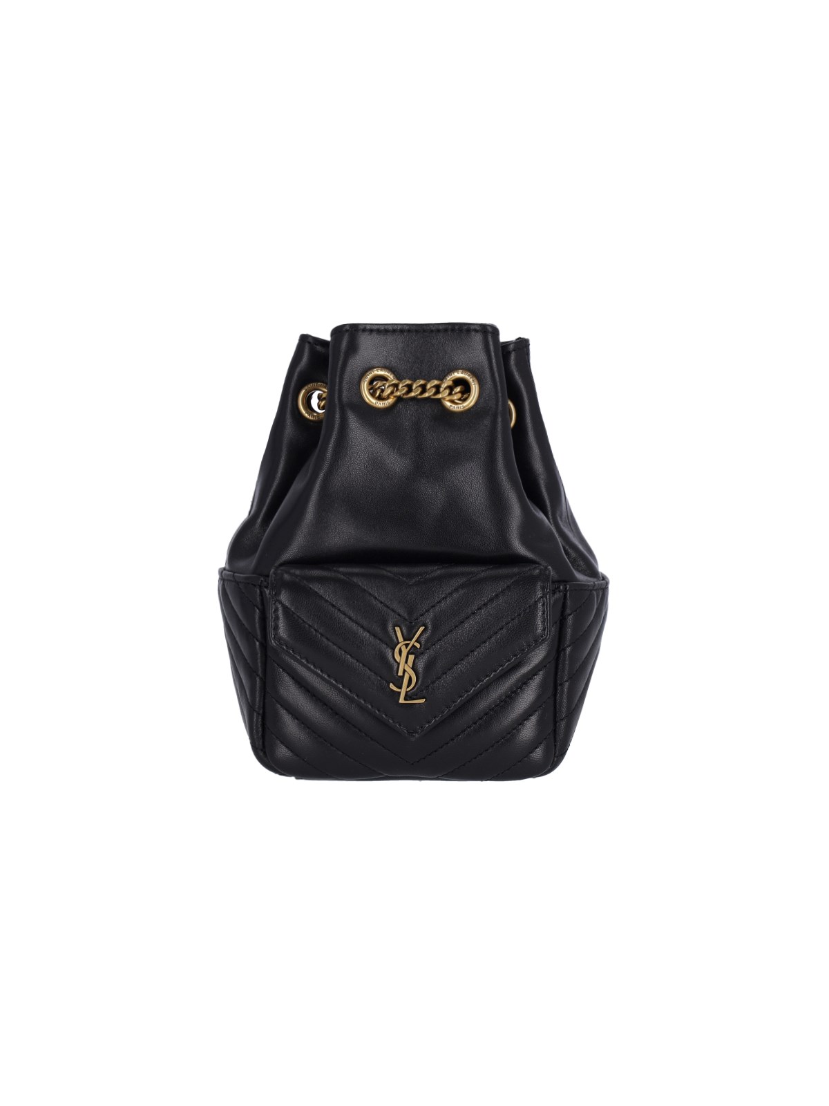 Shop Saint Laurent 'joe' Mini Bucket Bag In Black  