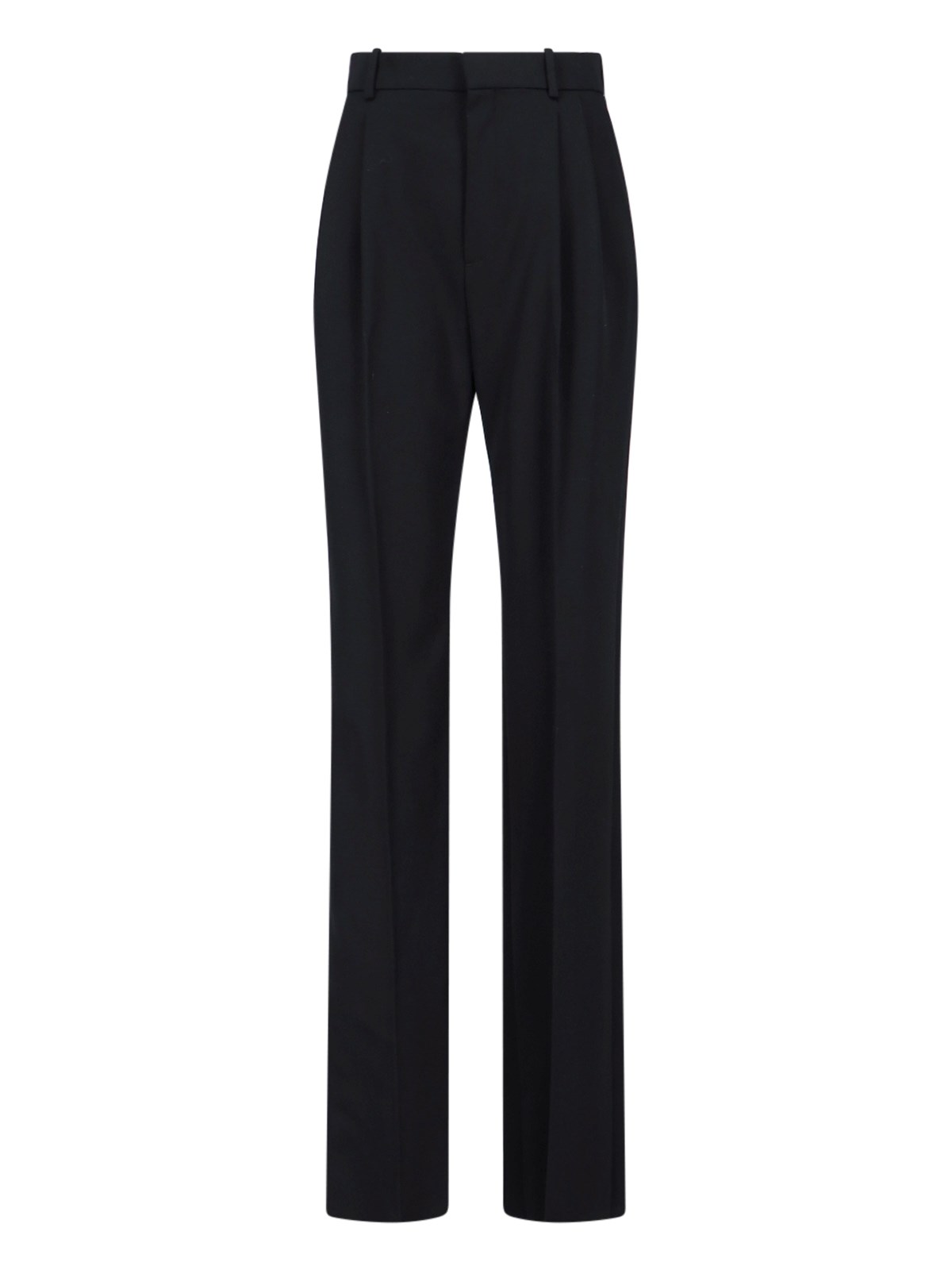 Shop Saint Laurent Straight Pants In Black  