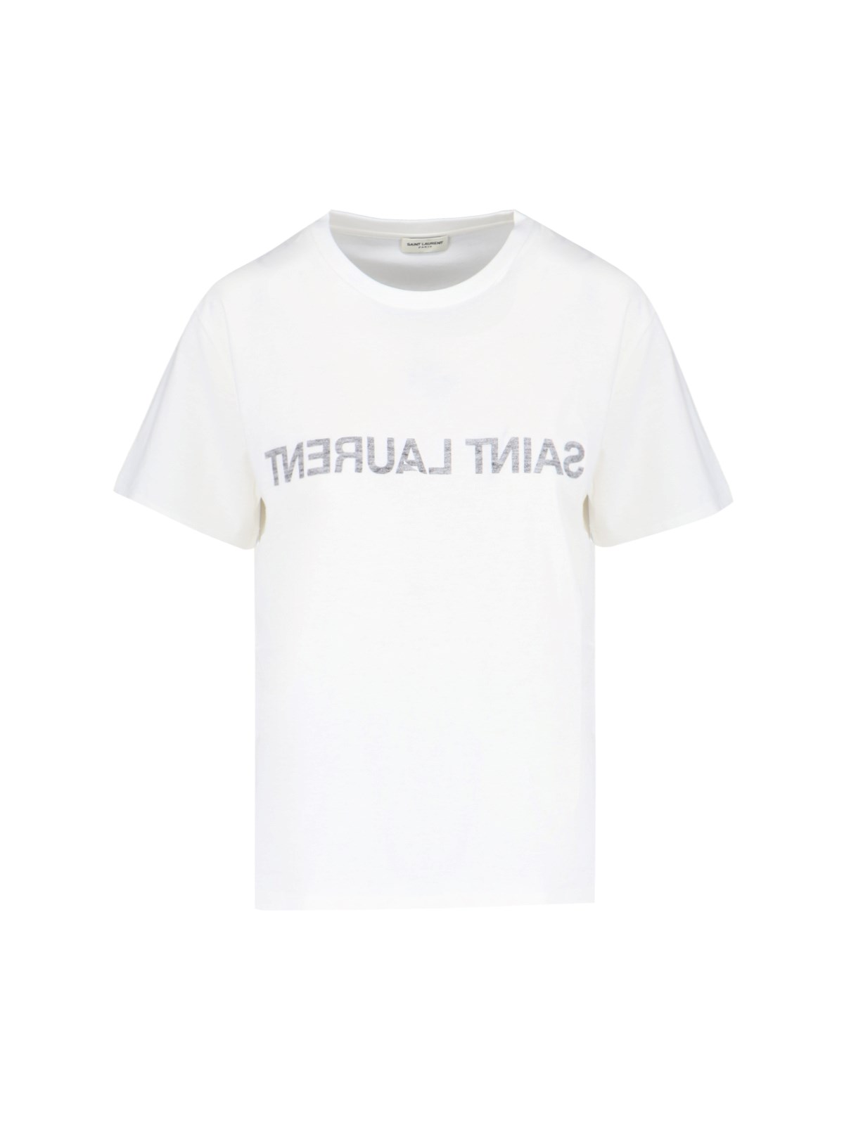 Shop Saint Laurent Distressed Print T-shirt In White