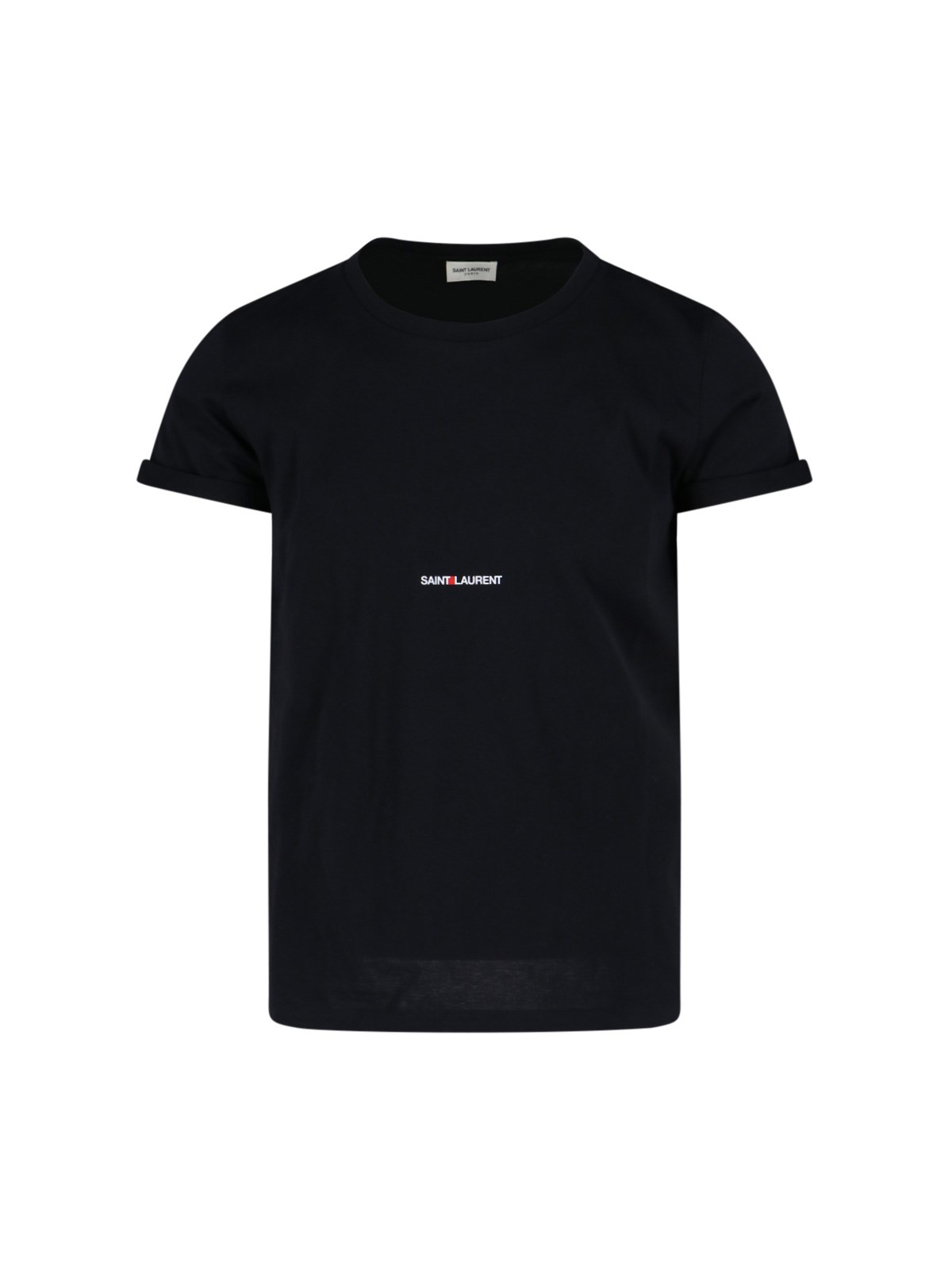 Shop Saint Laurent Logo T-shirt In Black  