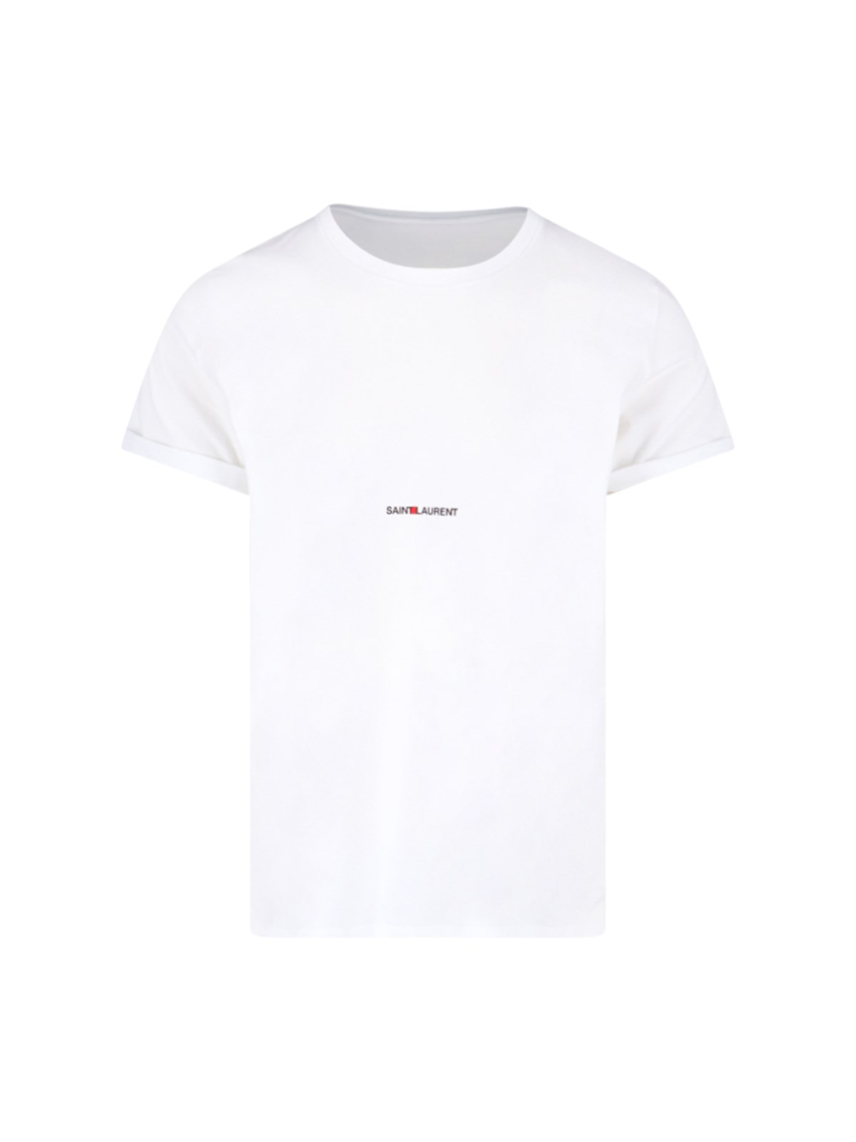 Shop Saint Laurent Logo T-shirt In White