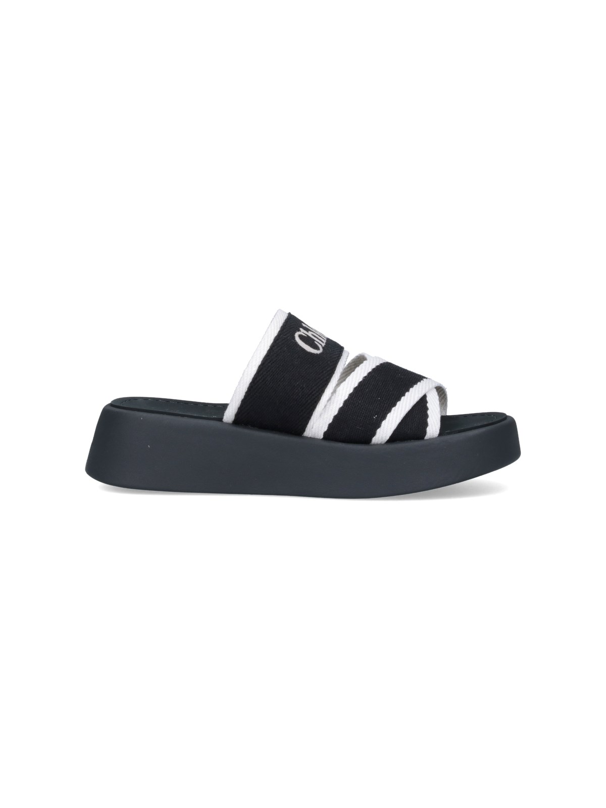Chloé "mila" Slide Sandals In White