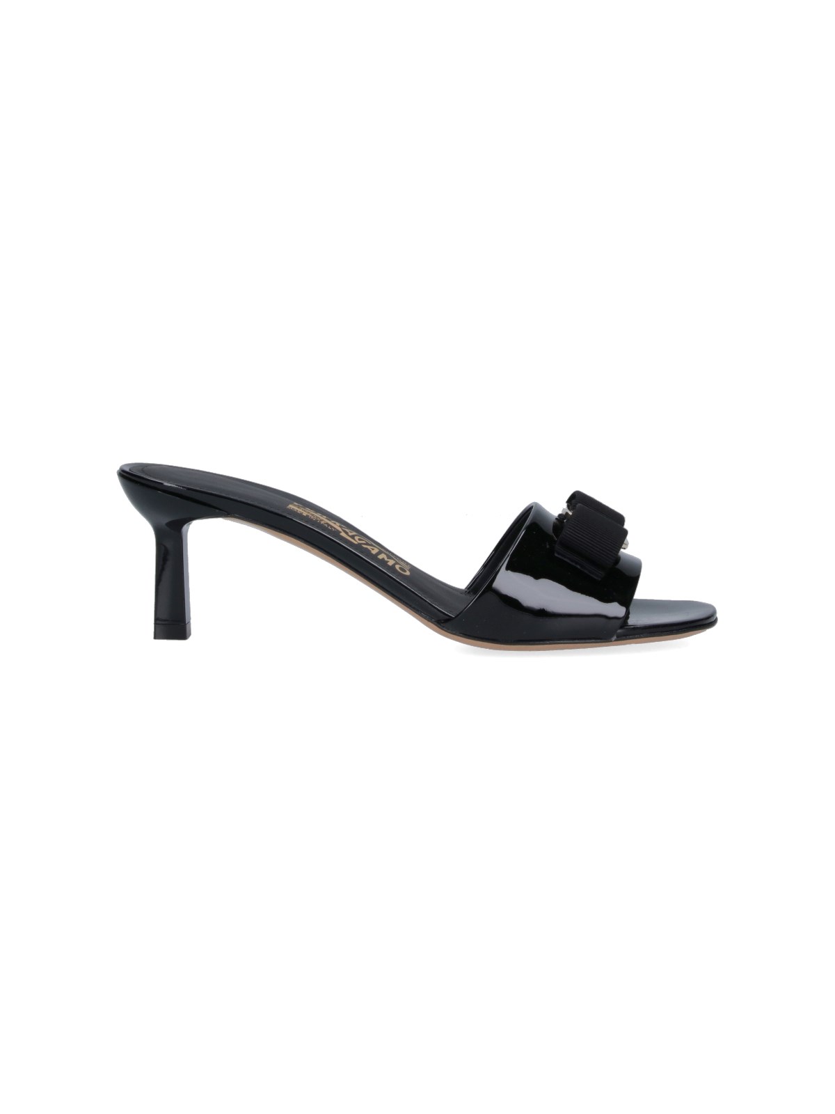 Ferragamo 'vara' Bow Sandals In Black  