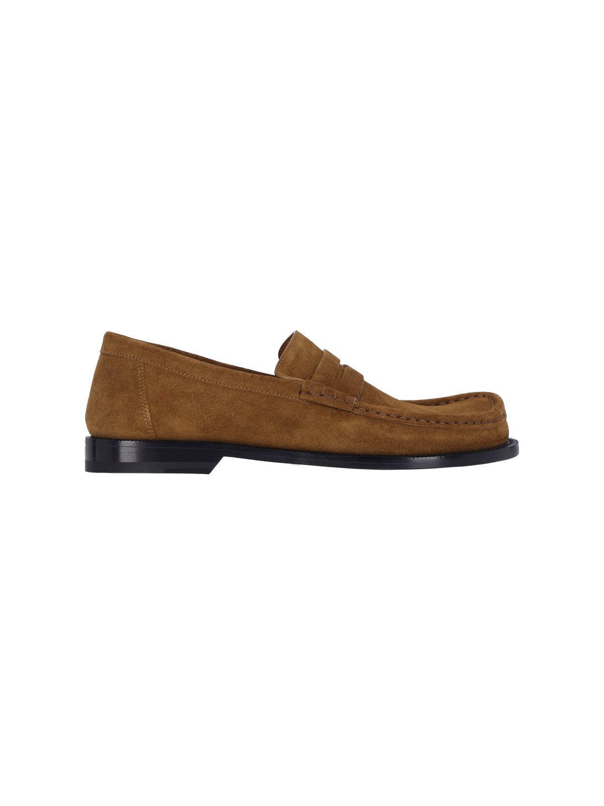 Shop Loewe 'campo' Loafers In Brown