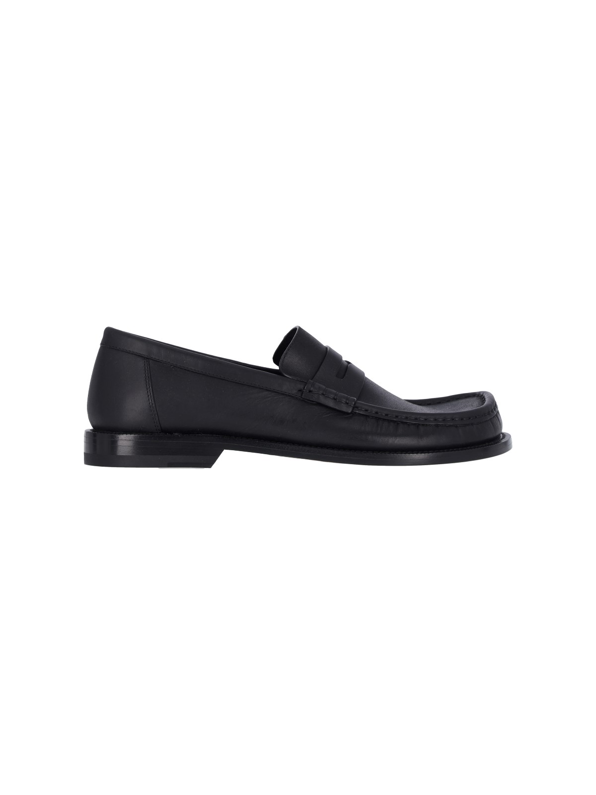 Shop Loewe 'campo' Loafers In Black  