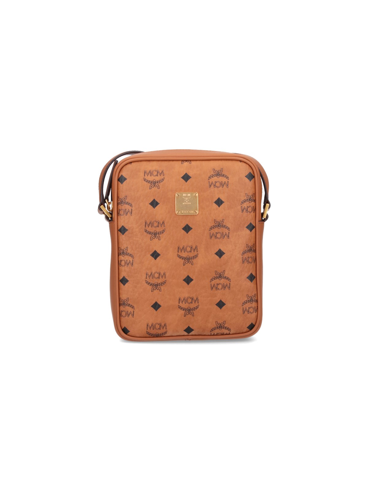 Shop Mcm 'klassic Visetos' Crossbody Bag In Brown