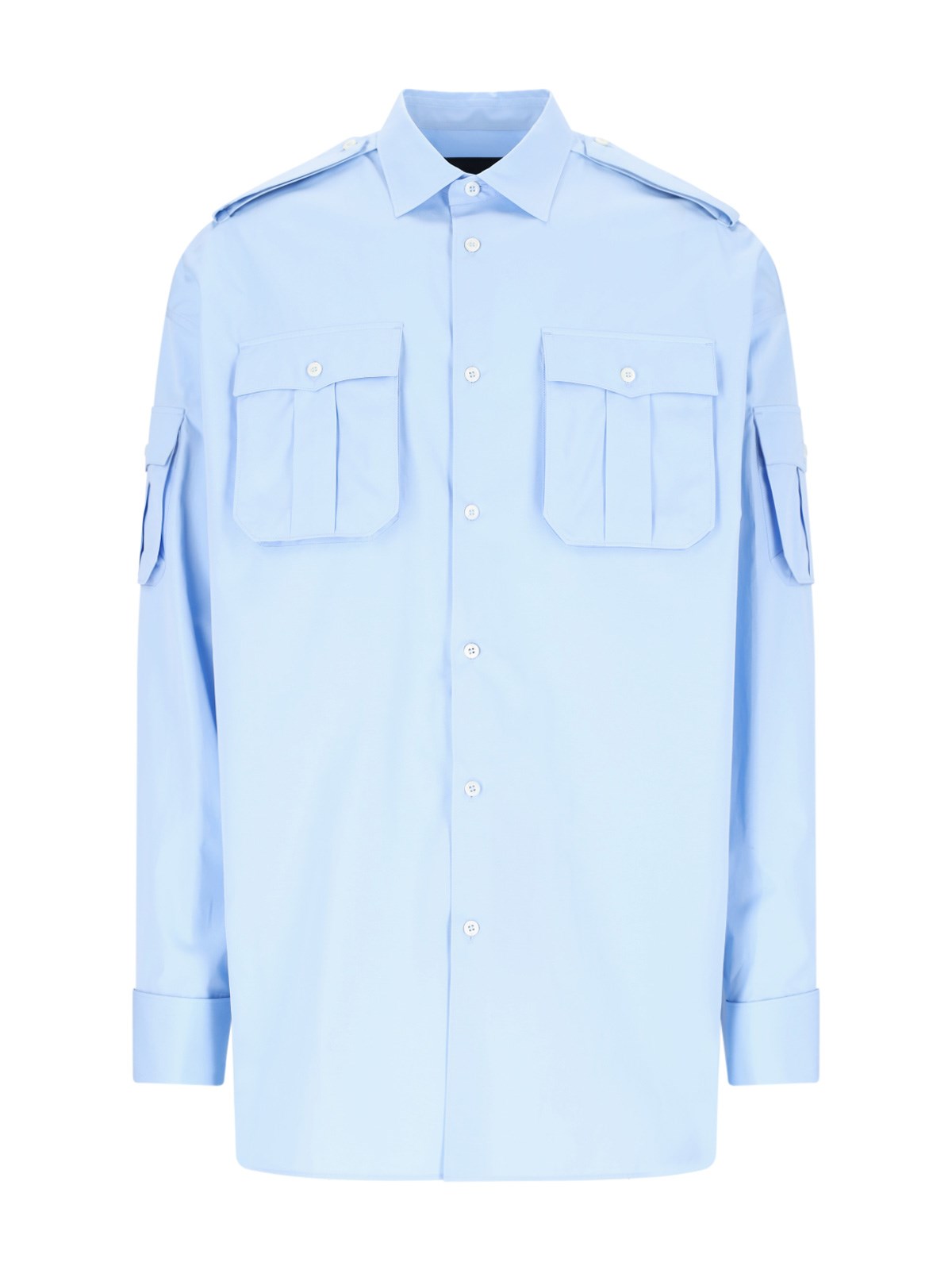 Prada Utility Shirt In Light Blue
