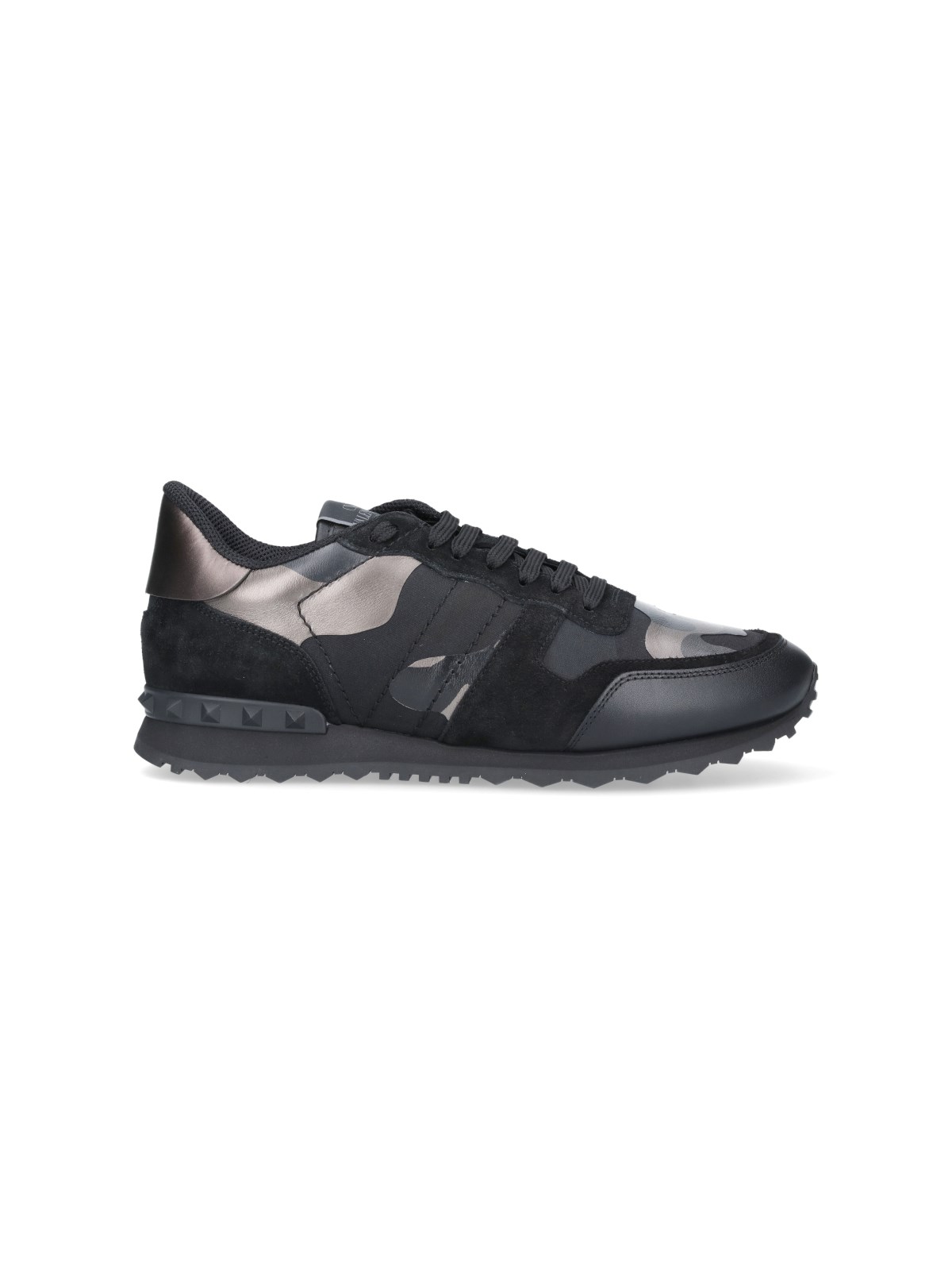 Shop Valentino "rockrunner Camouflage" Sneakers In Black  