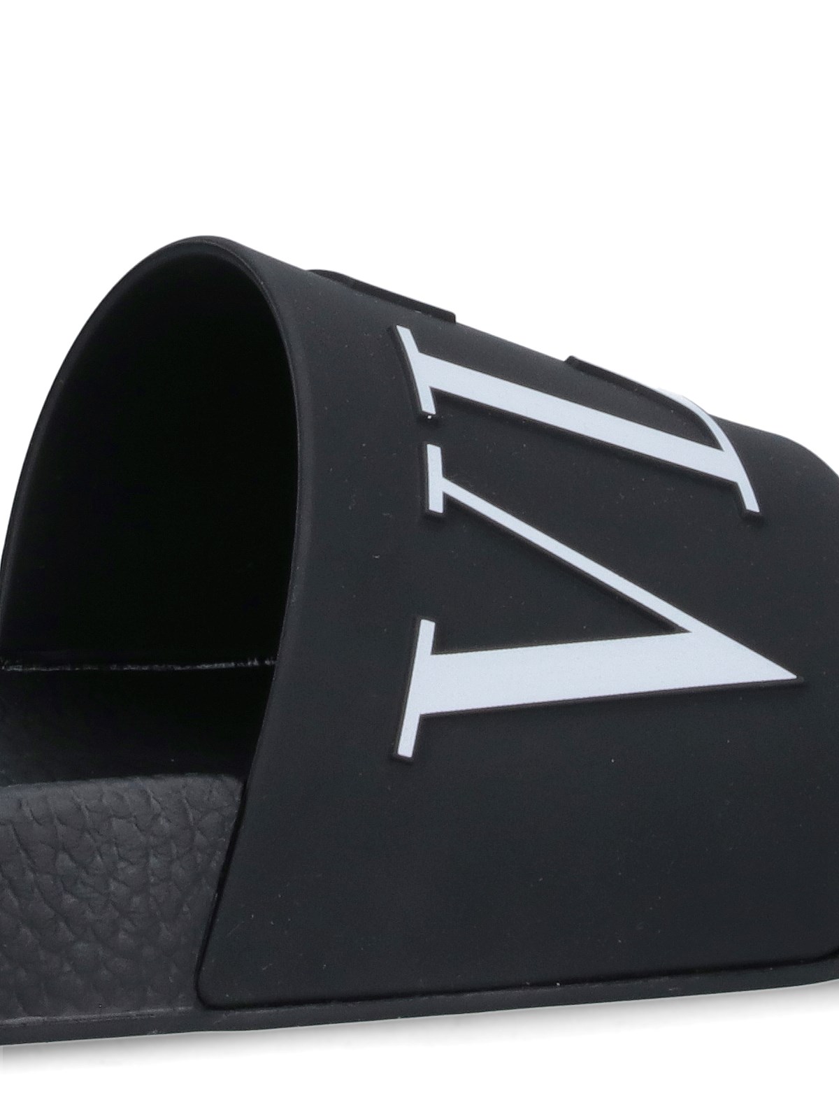 【関税負担】 VALENTINO VLTN RUBBER SANDAL Valentino Garavani VLTN Rubber Slider Sandals | Saks Fifth