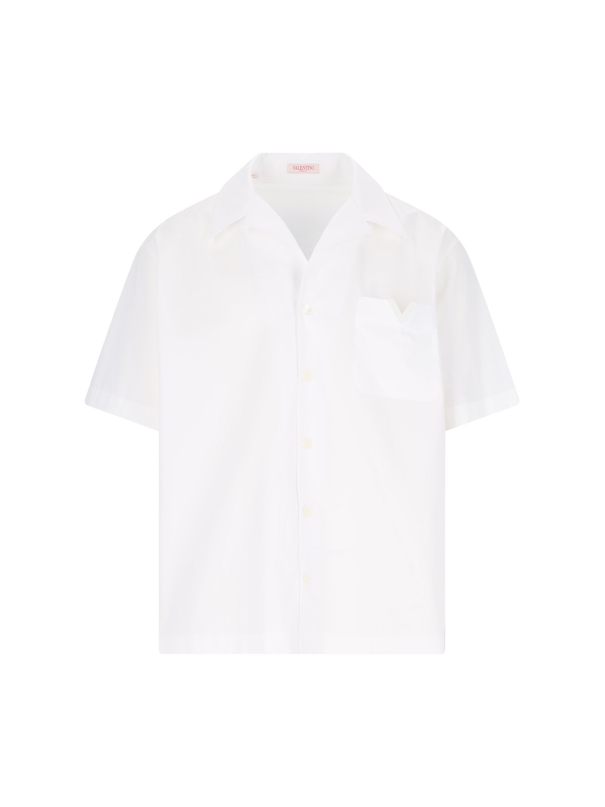 Valentino 'v Detail' Shirt In White