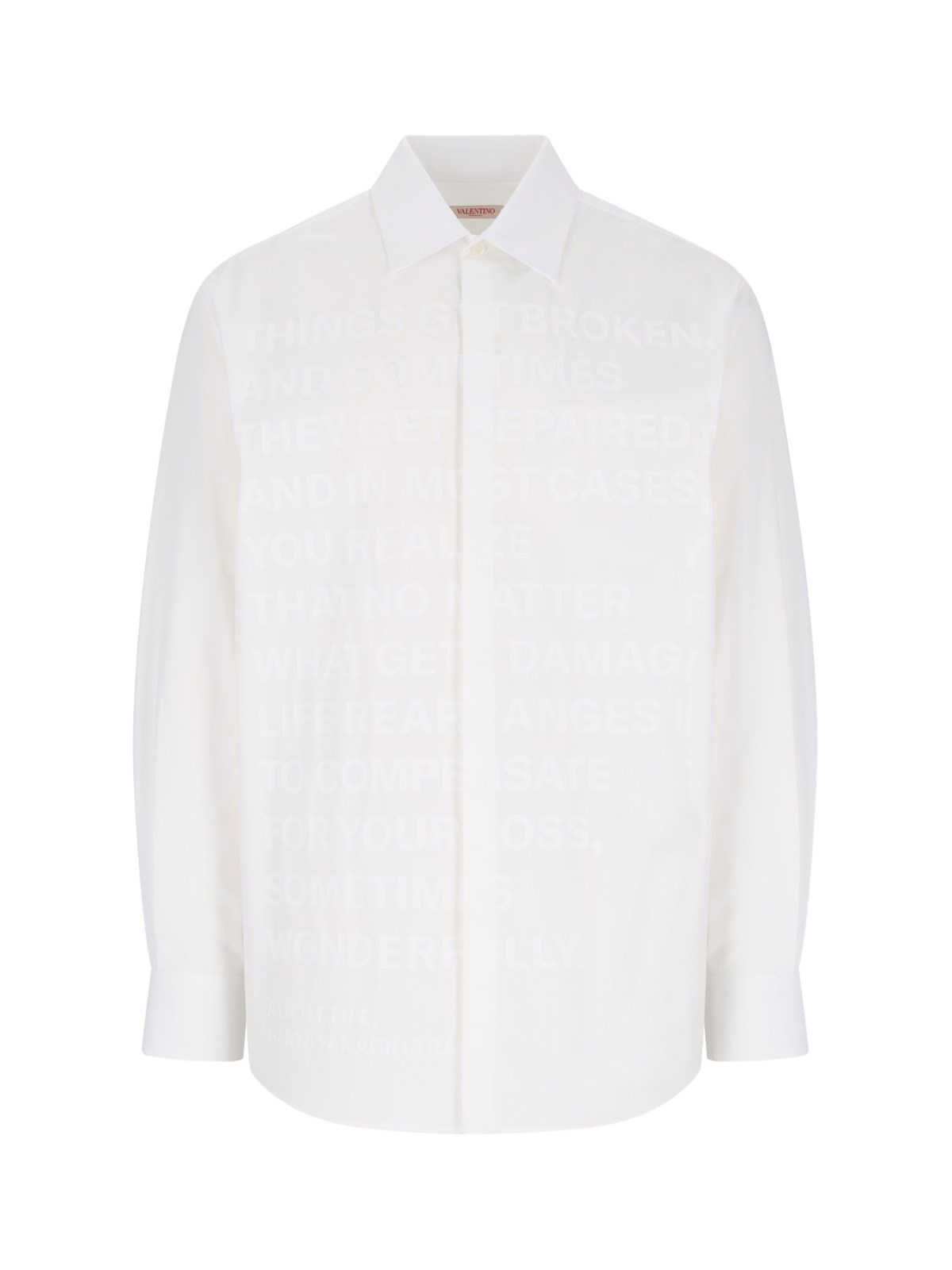 Shop Valentino Printed Shirt In White