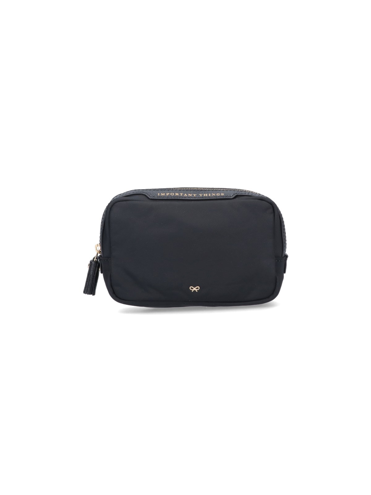 Shop Anya Hindmarch 'important Things' Pouch In Black  