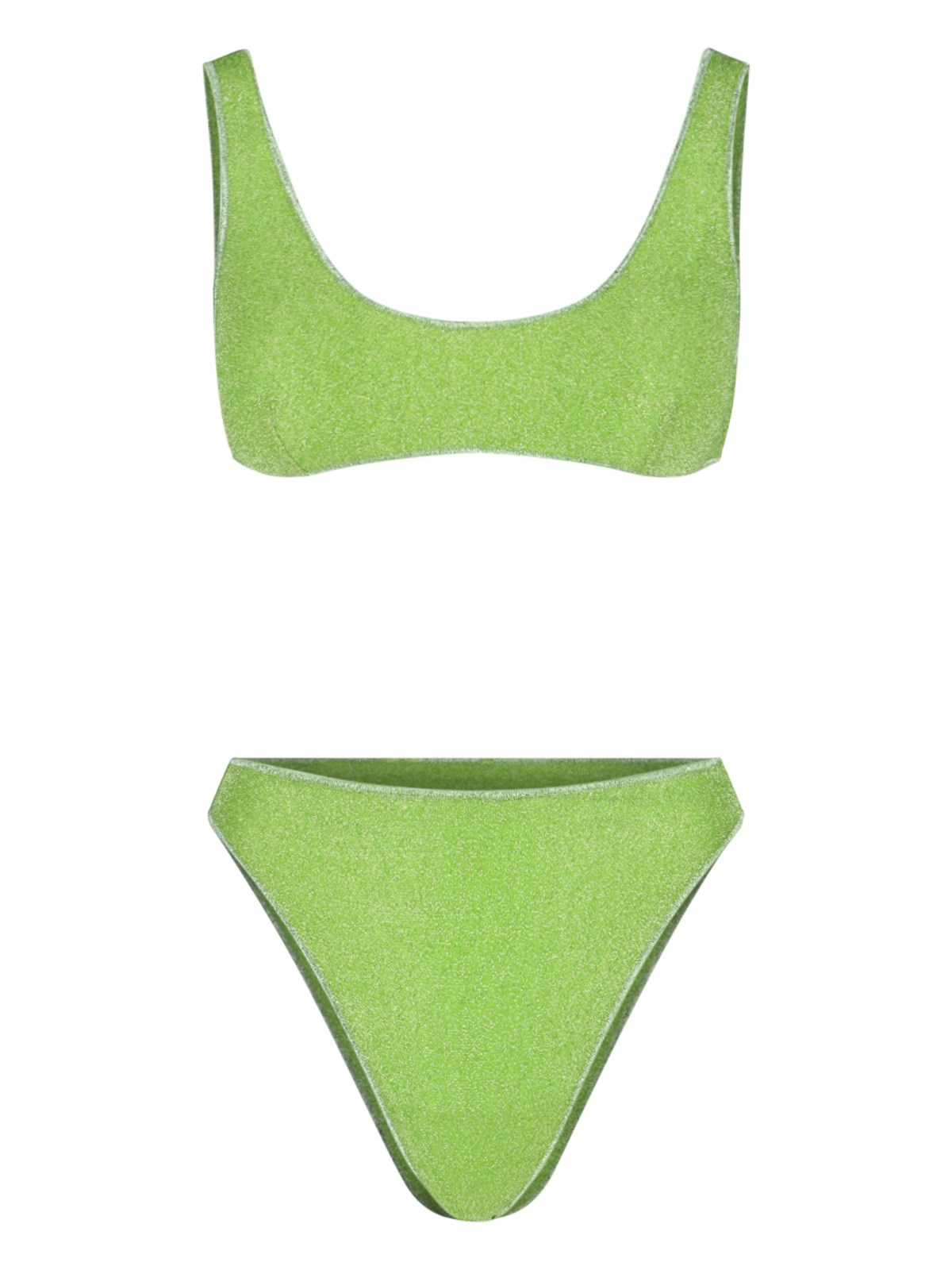 Shop Oseree 'lumière Sporty Sunday' Bikini Set In Green