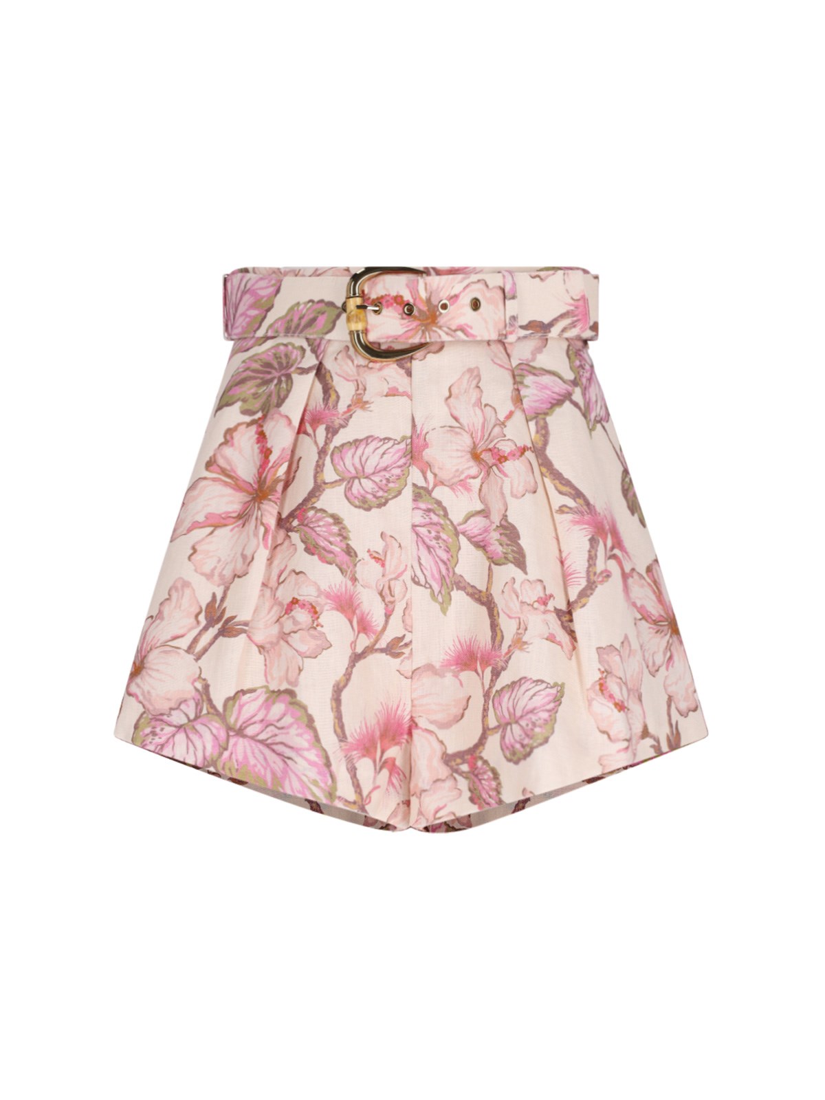 Shop Zimmermann 'matchmaker Tuck' Shorts In Pink