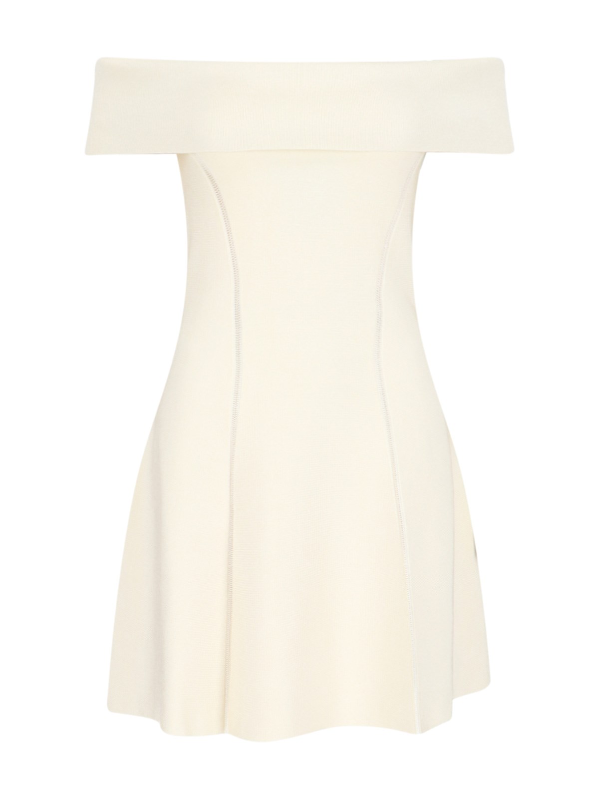 Shop Zimmermann Knit Mini Dress In Cream