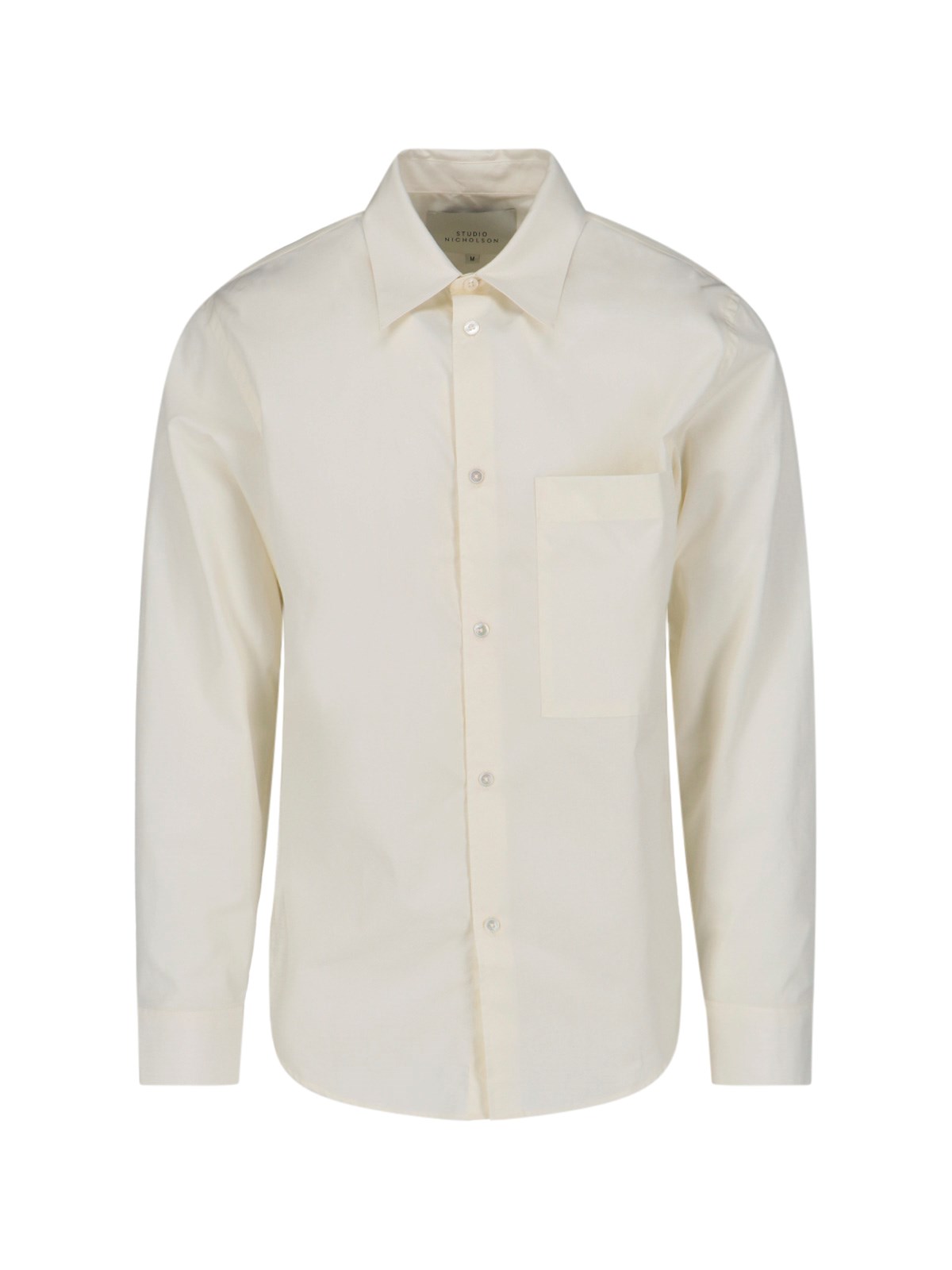 Shop Studio Nicholson Basic Shirt In White