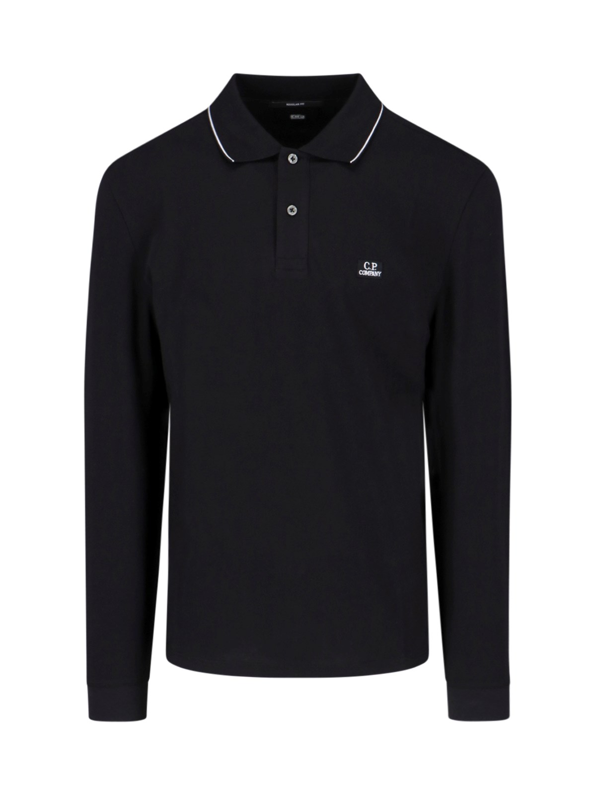 Shop C.p. Company Polo Shirt In Black  